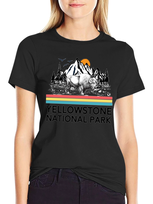Yellowstone National Park Bison Graphic T-Shirt