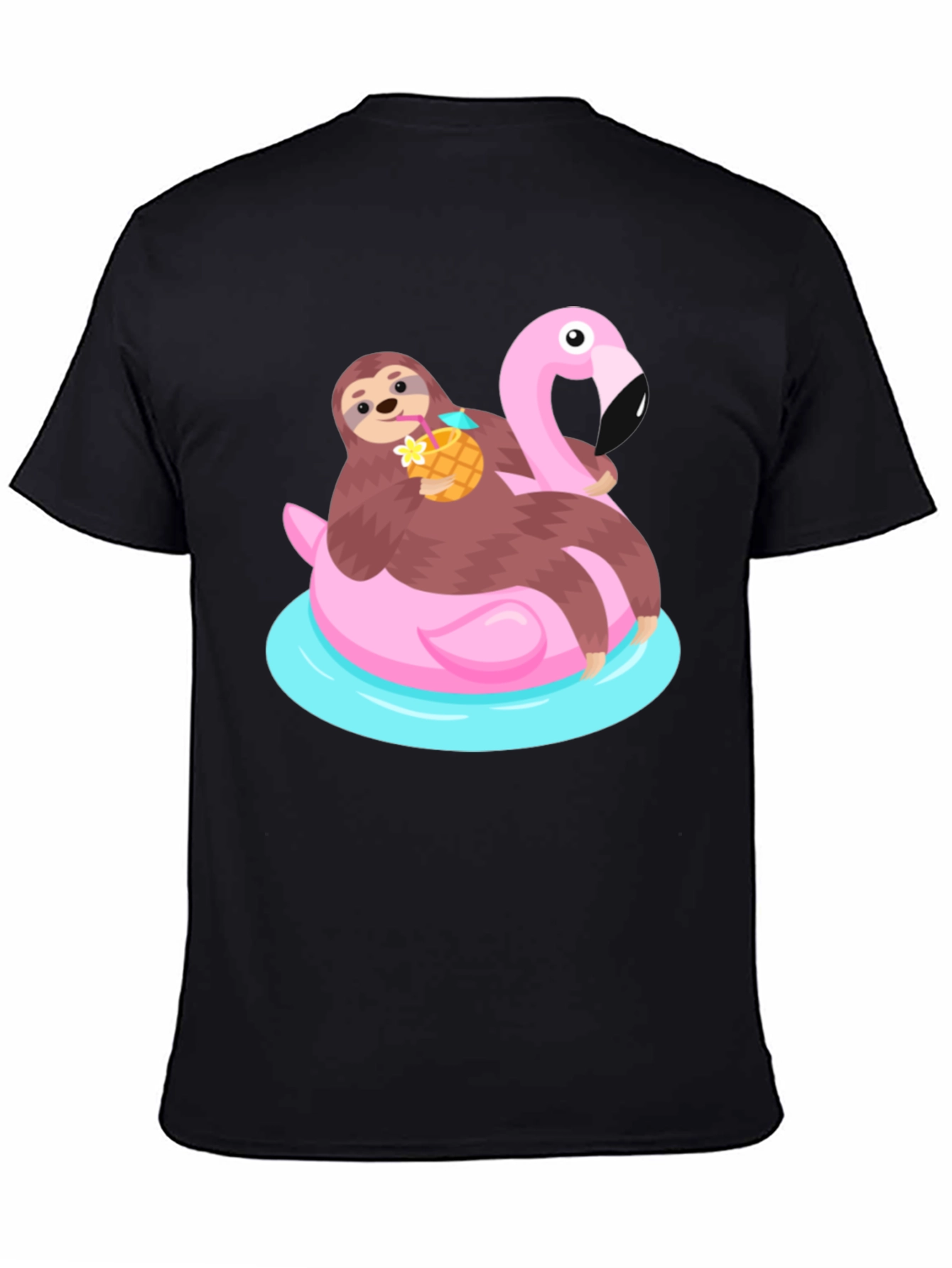Sloth Flamingo Float T-Shirt - Relaxed Summer Vibes
