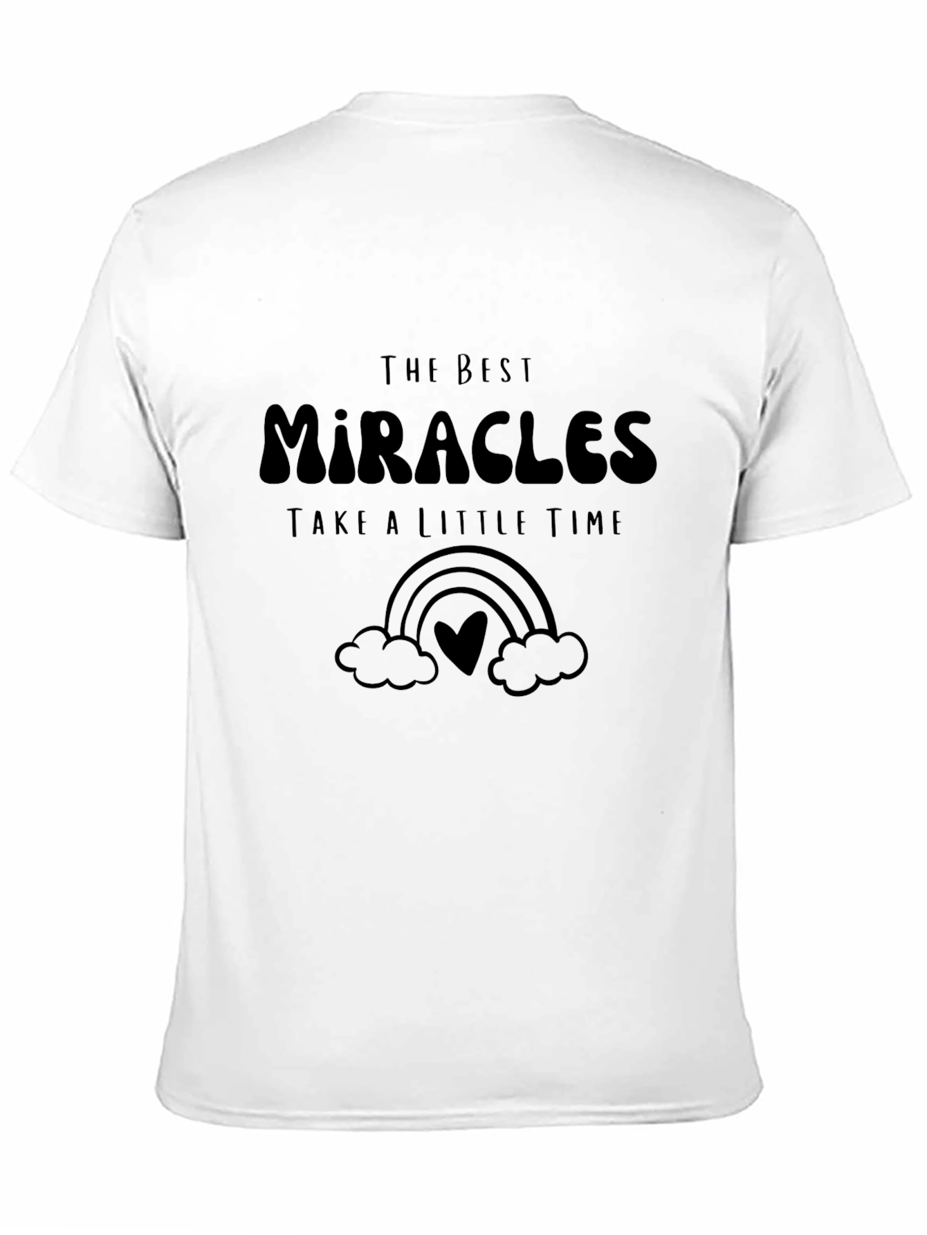 Miracles Take Time Black Graphic Tee