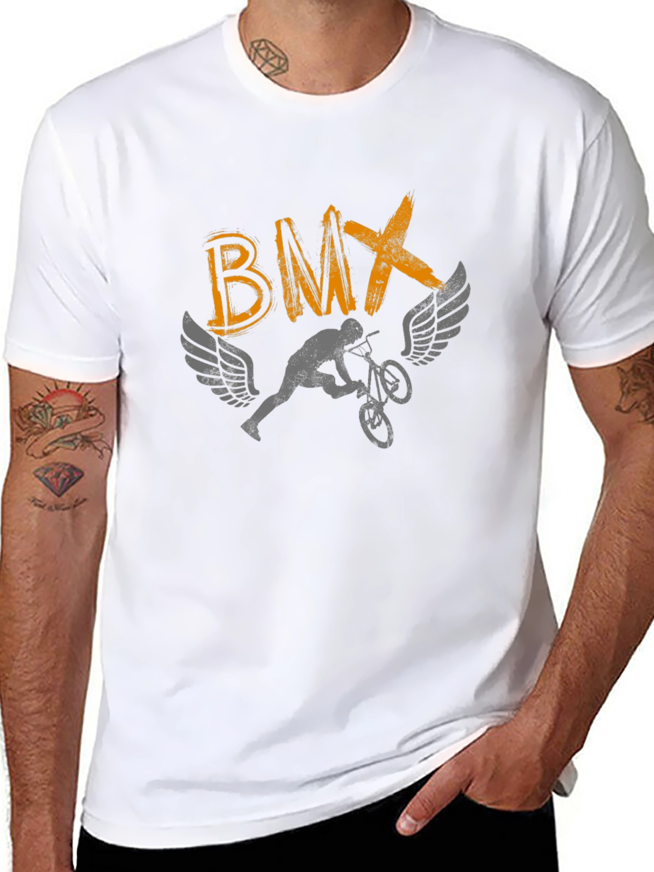 BMX Winged Rider Graphic T-Shirt