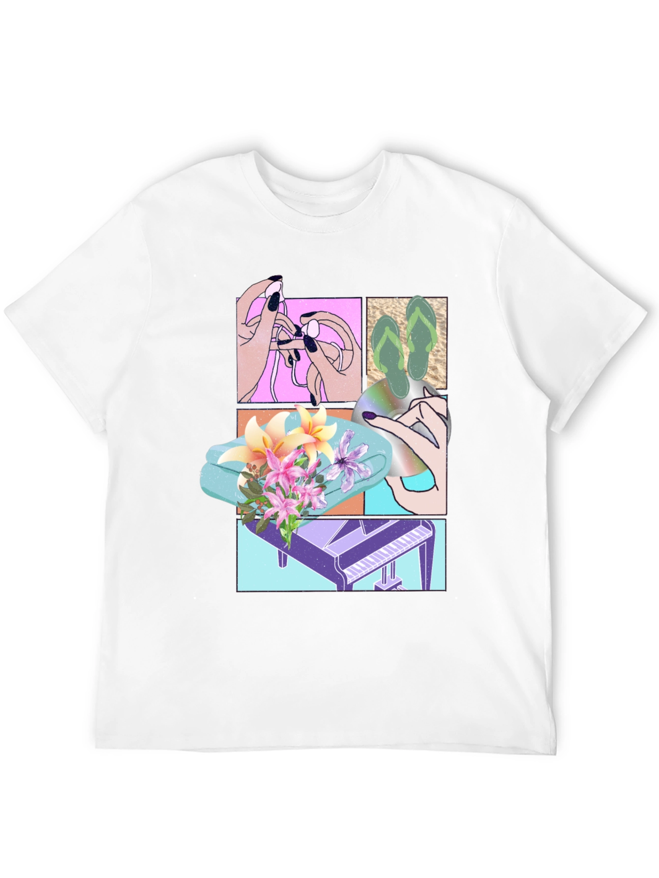 Unique Graphic T-Shirt with Collage Design