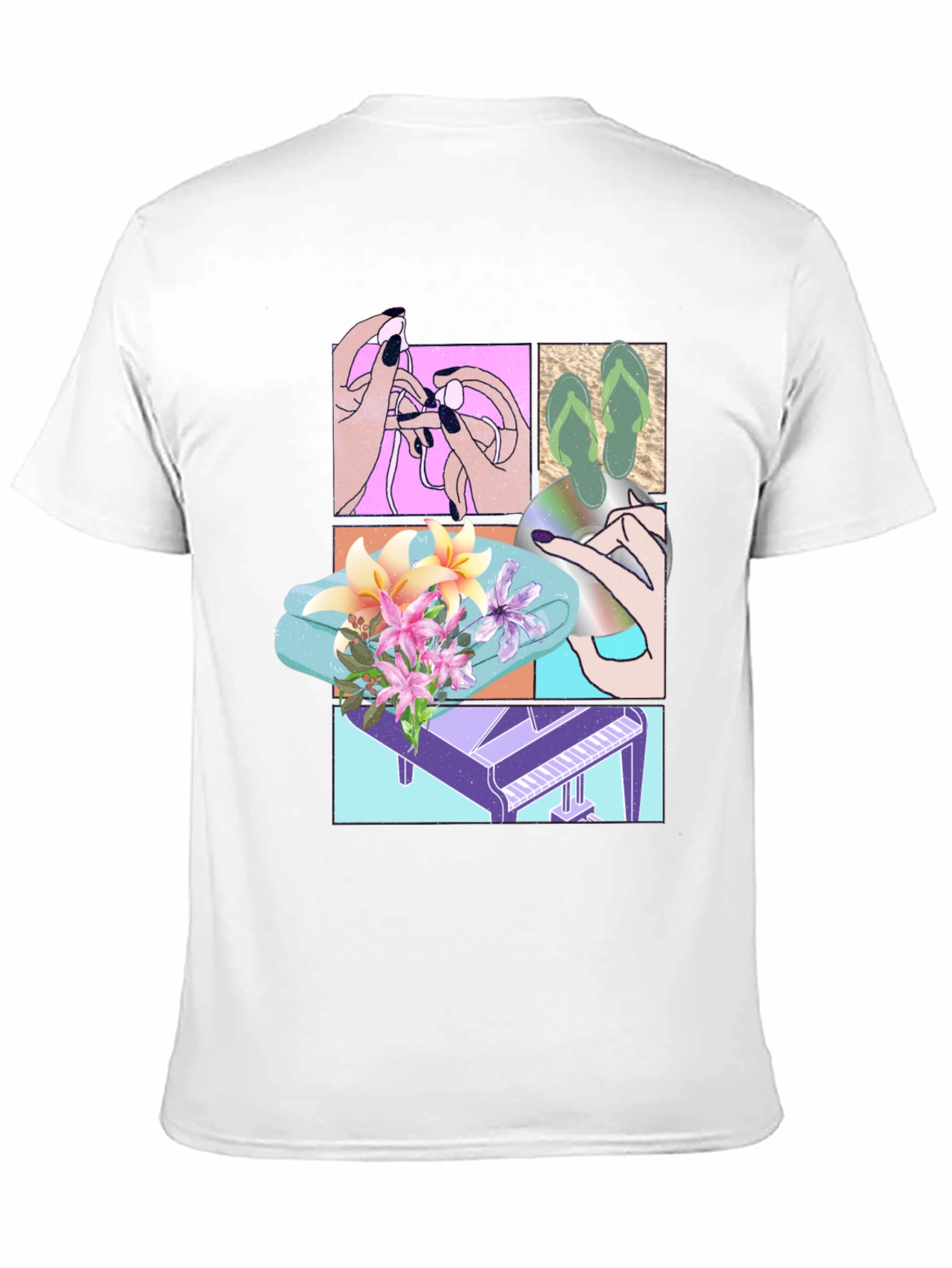 Unique Graphic T-Shirt with Collage Design