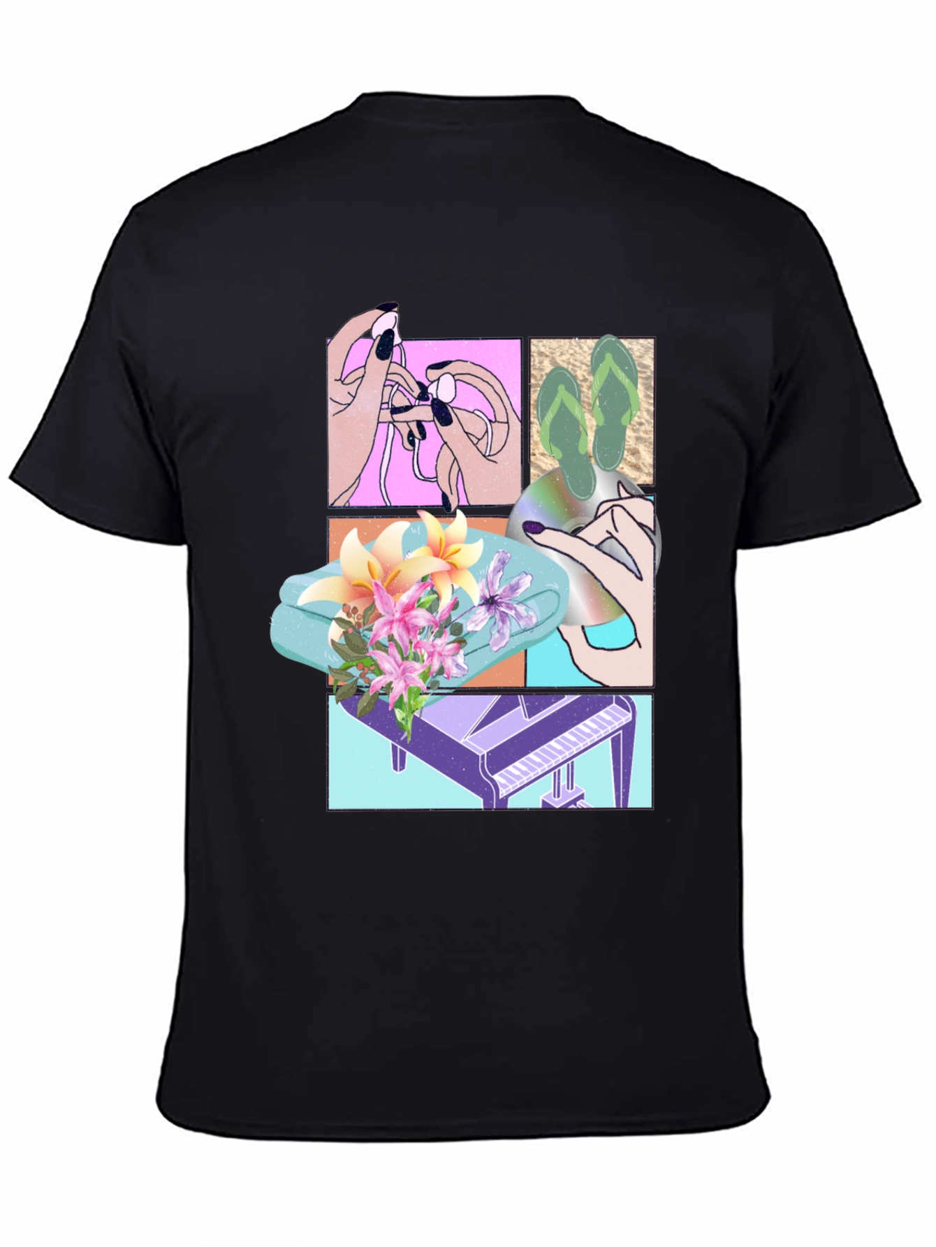 Unique Graphic T-Shirt with Collage Design