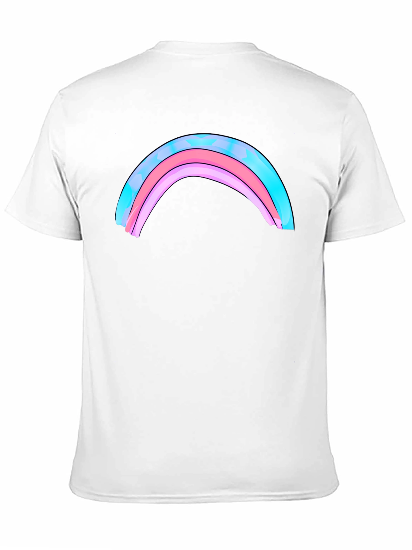 Rainbow Graphic Print Mens Black T-Shirt