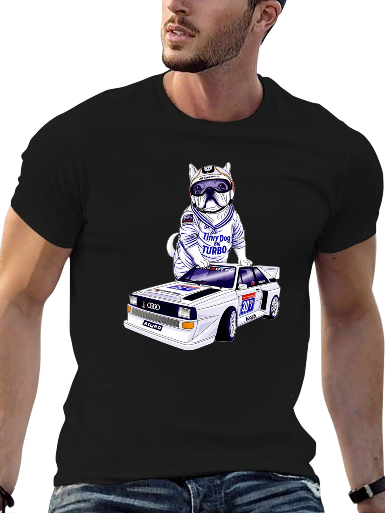 Dog Turbo T-Shirt: Race Car Design