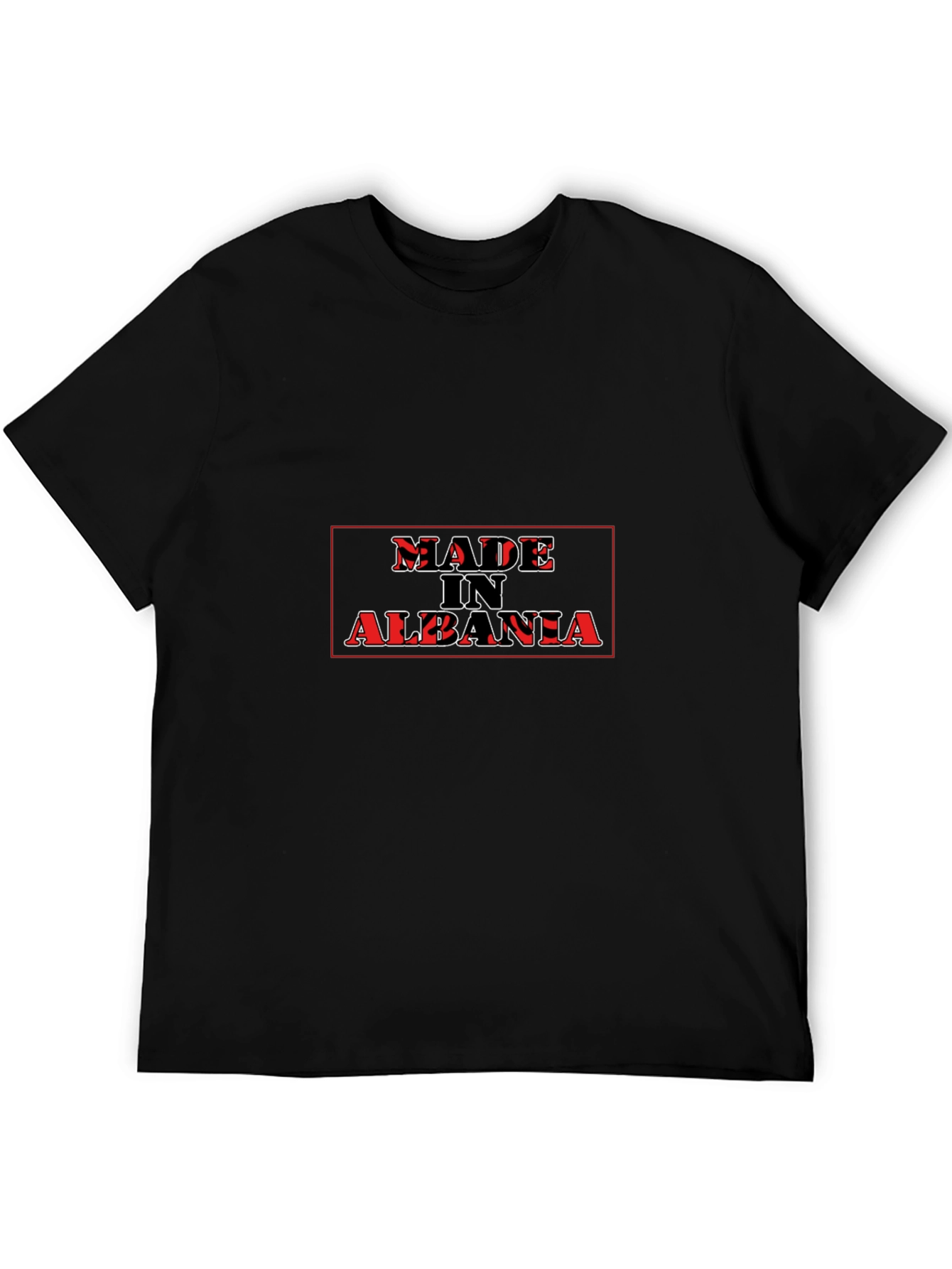 Made in Albania T-Shirt | Black Graphic Tee