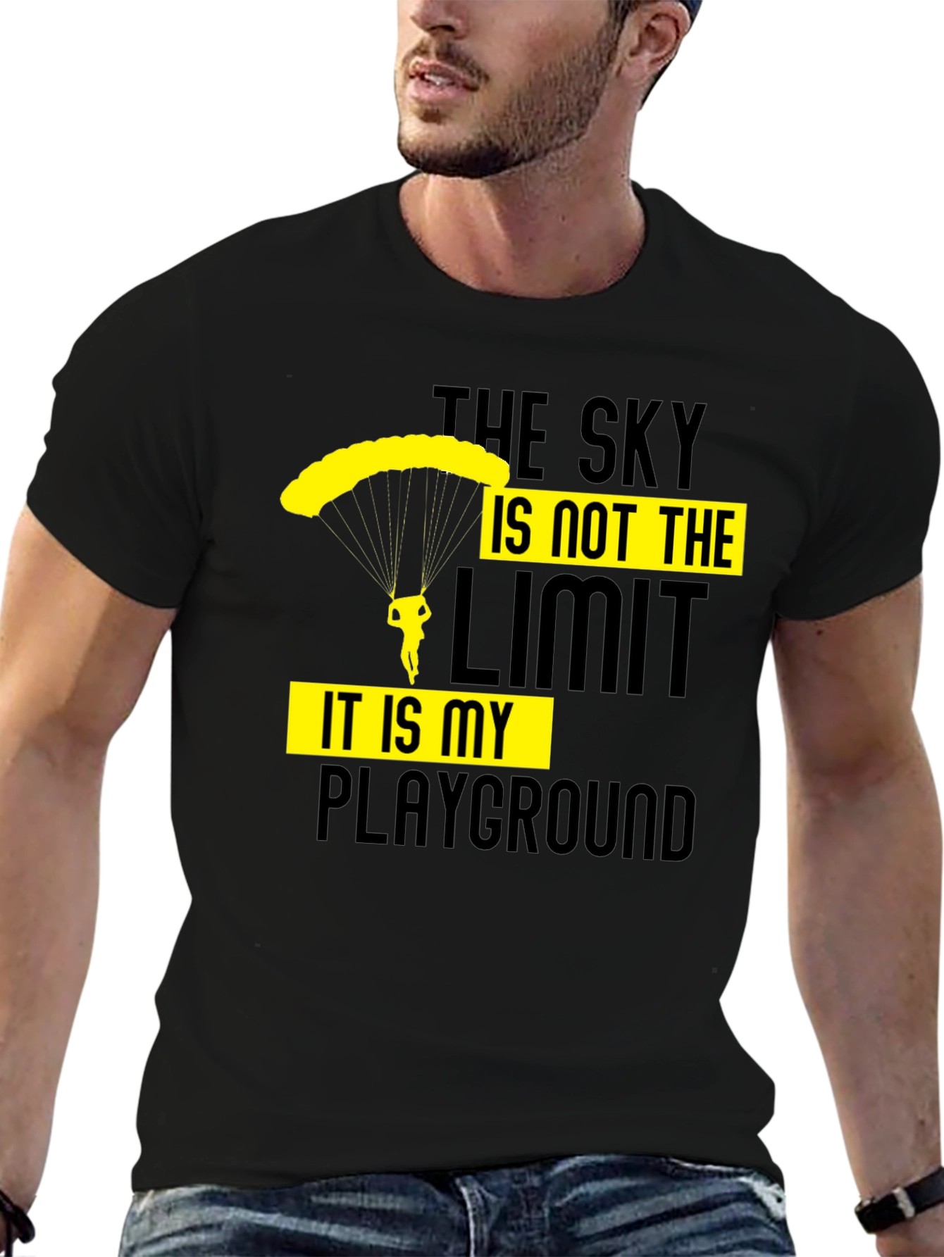 Skydiving Playground Graphic Tee - Black