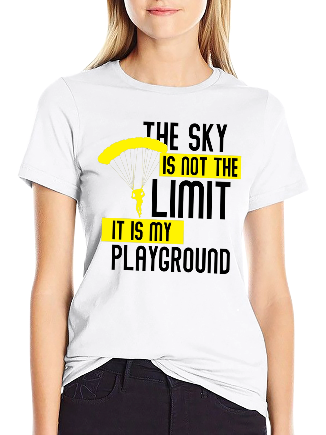 Skydiving Playground Graphic Tee - Black