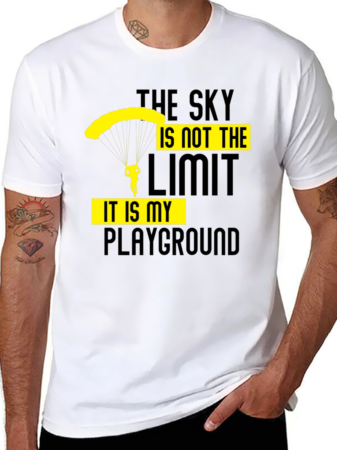 Skydiving Playground Graphic Tee - Black
