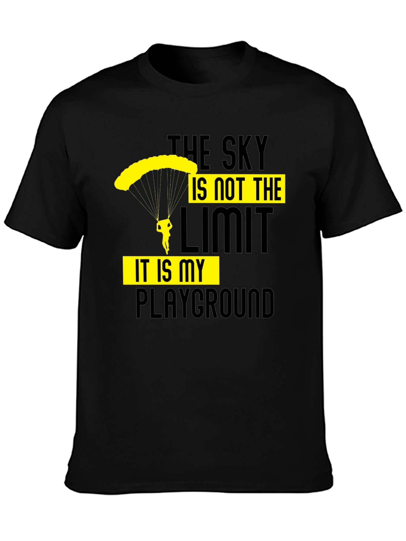 Skydiving Playground Graphic Tee - Black