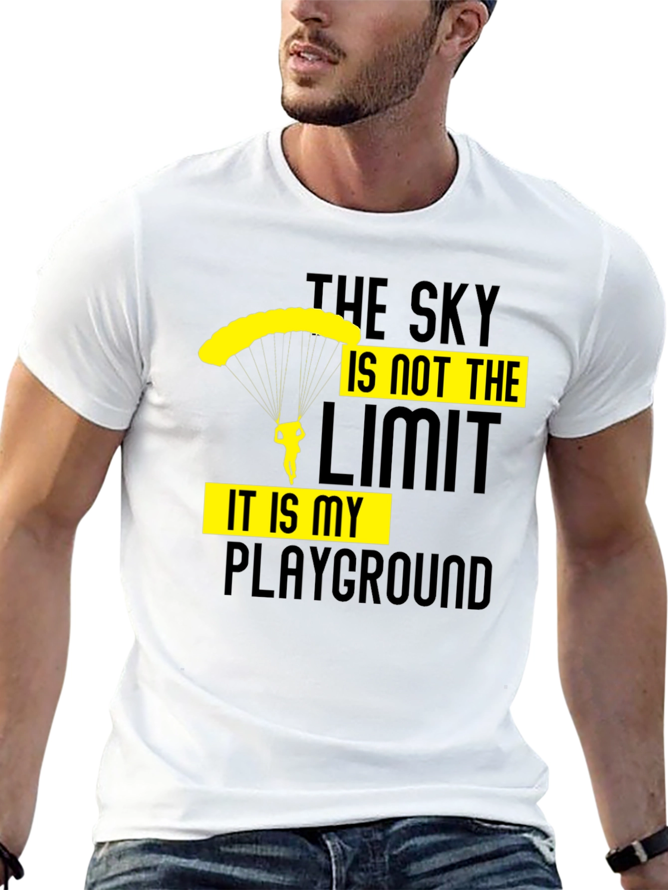 Skydiving Playground Graphic Tee - Black