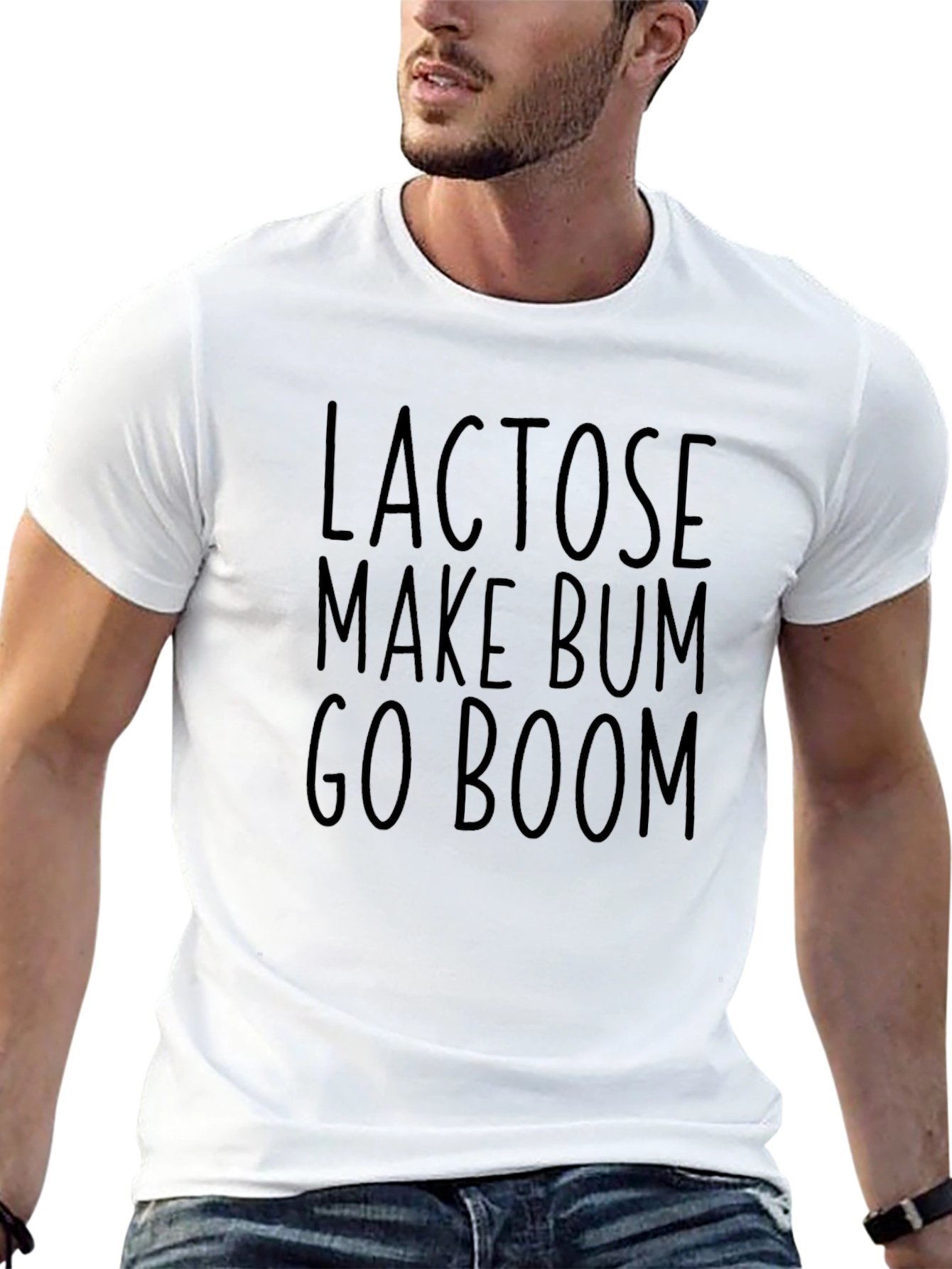 Lactose Make Bum Go Boom Black T-Shirt