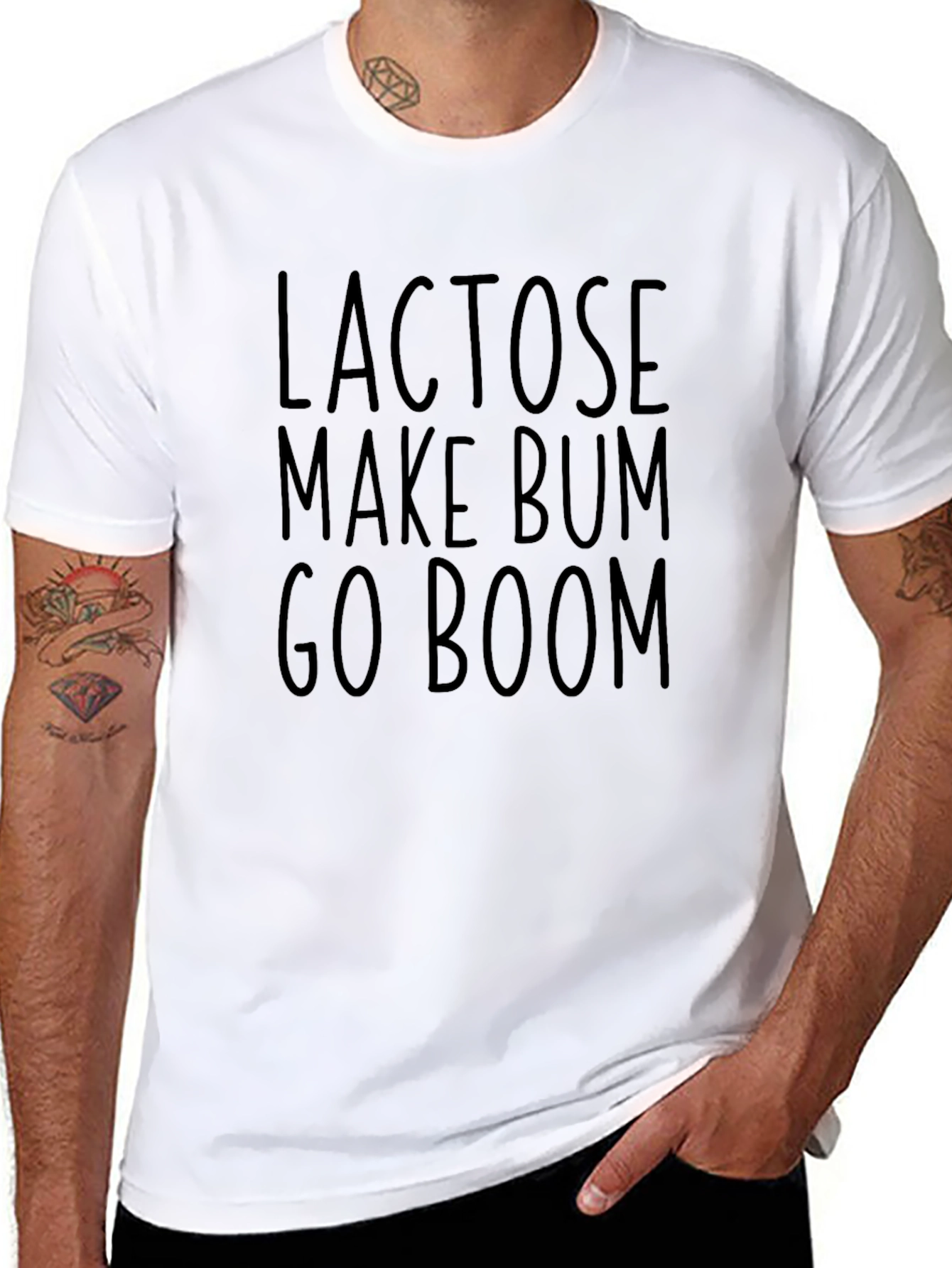 Lactose Make Bum Go Boom Black T-Shirt