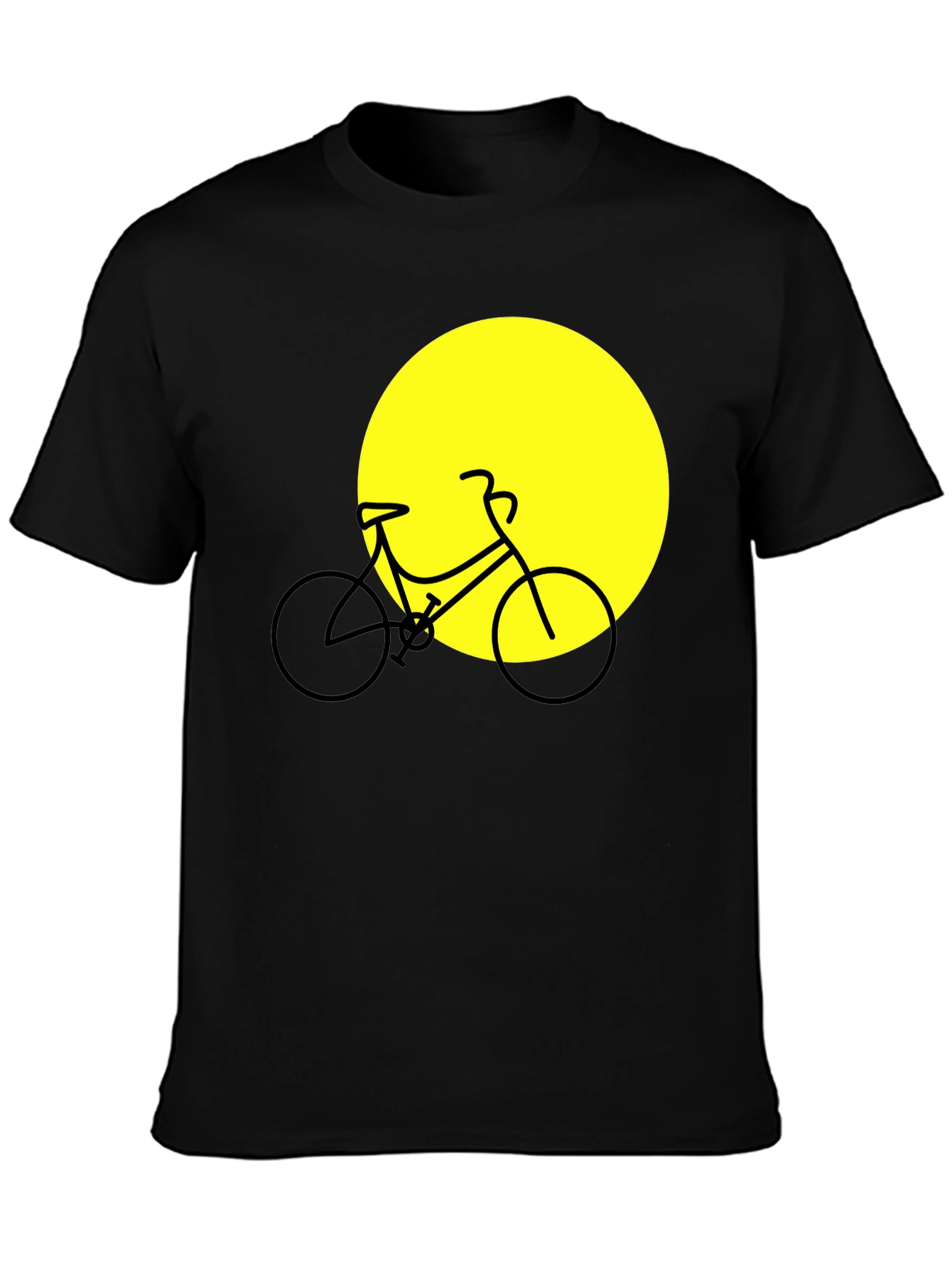 Bike Silhouette Graphic Tee - Black Cotton Blend