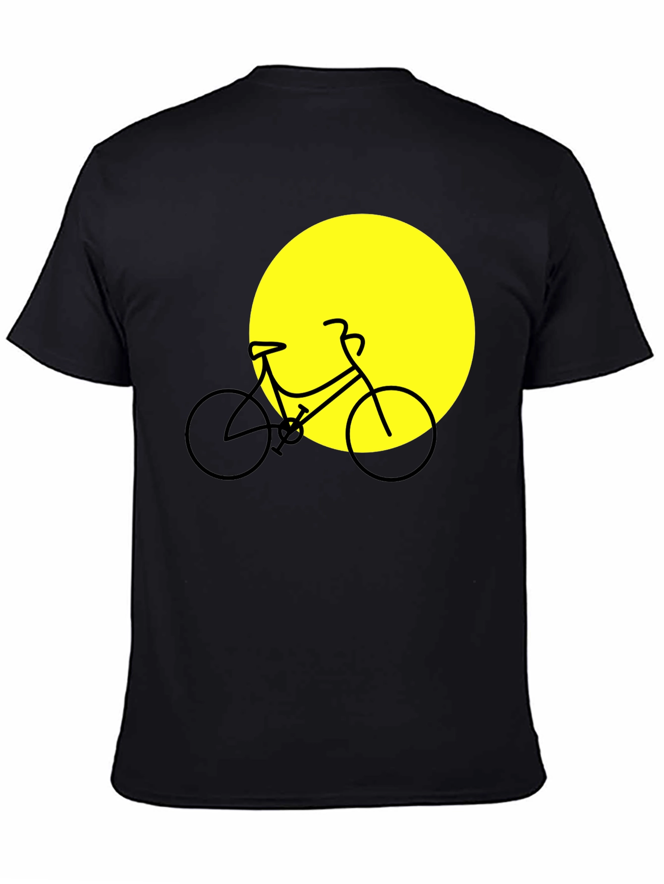 Bike Silhouette Graphic Tee - Black Cotton Blend