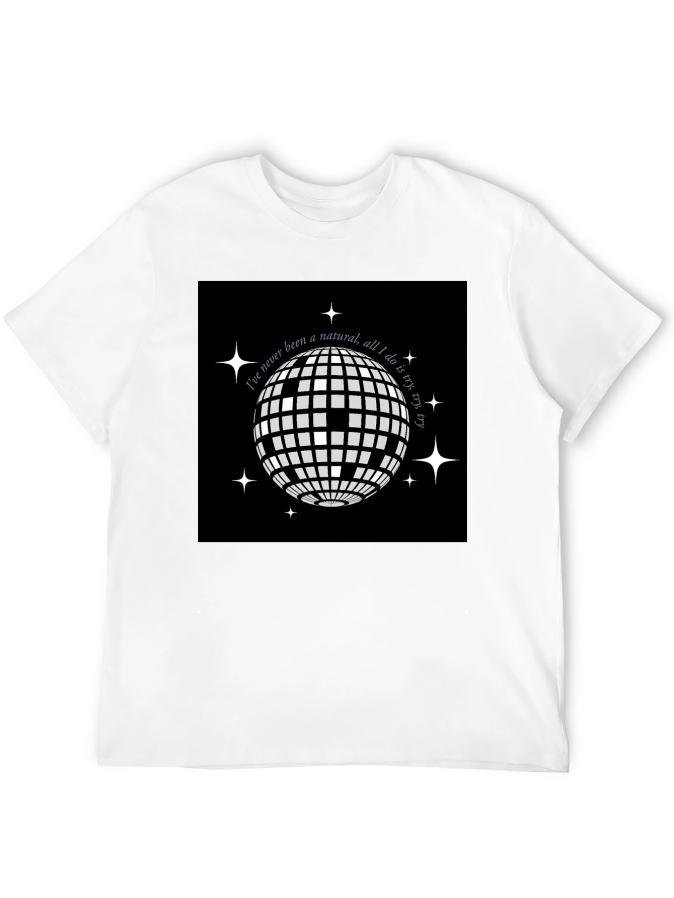 Disco Ball Graphic Tee - Try Try Try