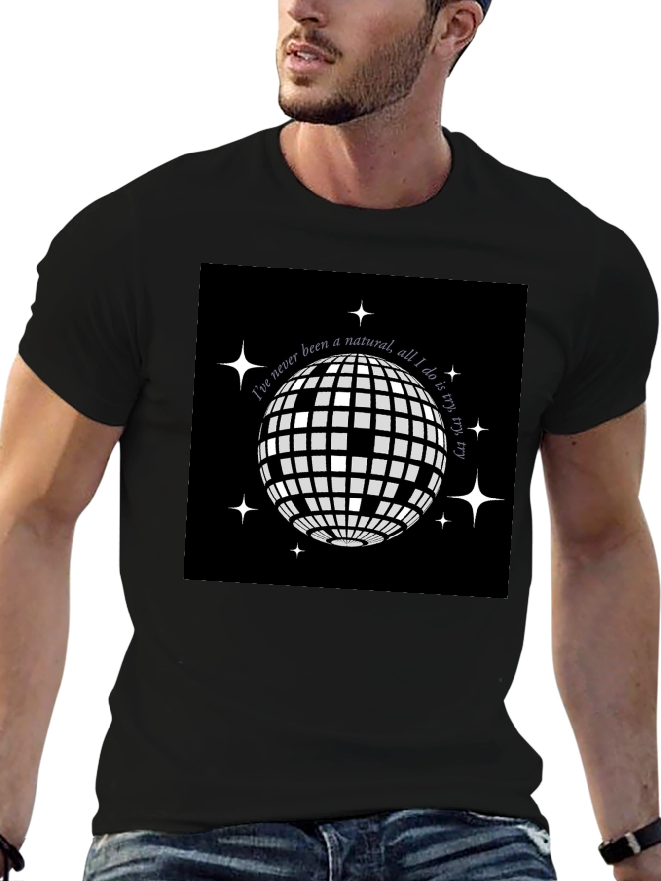 Disco Ball Graphic Tee - Try Try Try