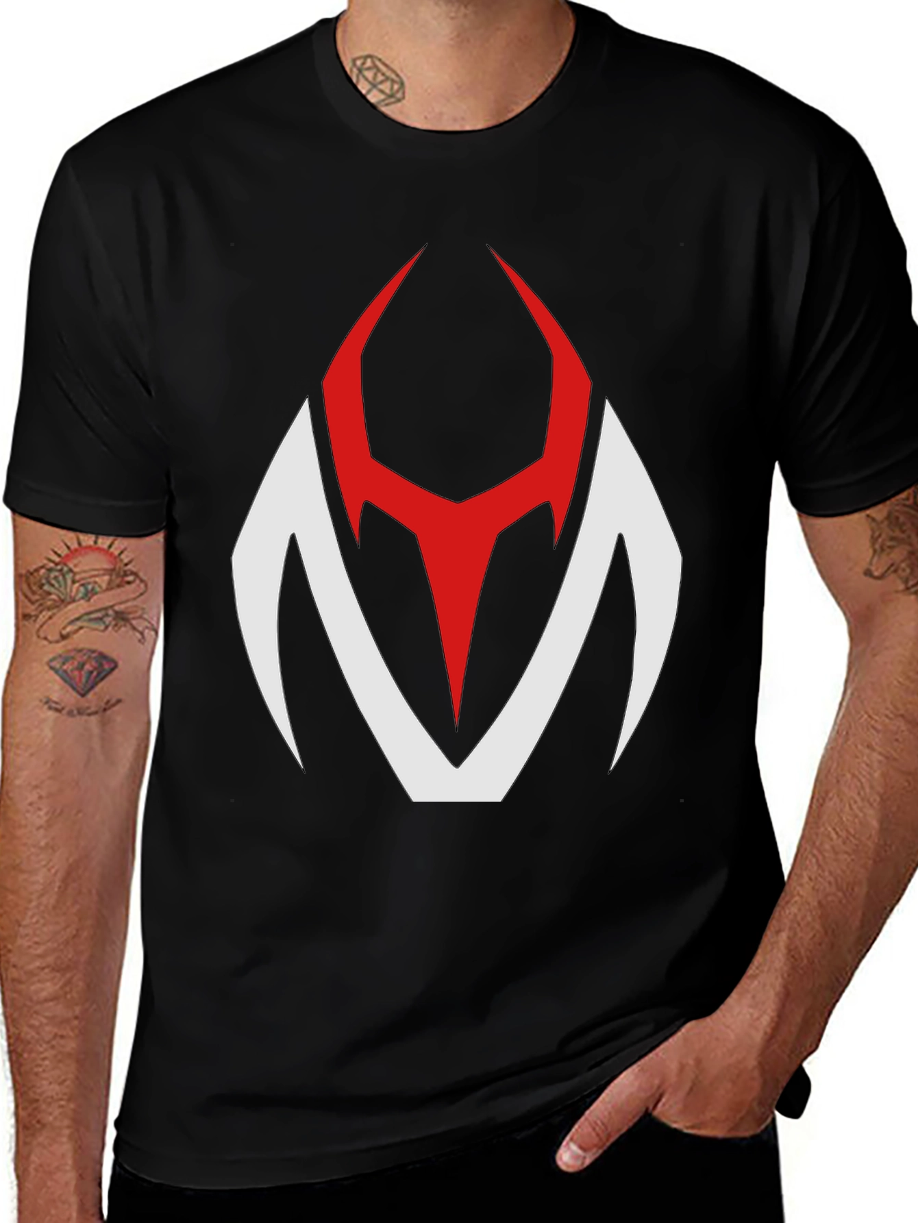 Modern Graphic T-Shirt - Red & White Logo