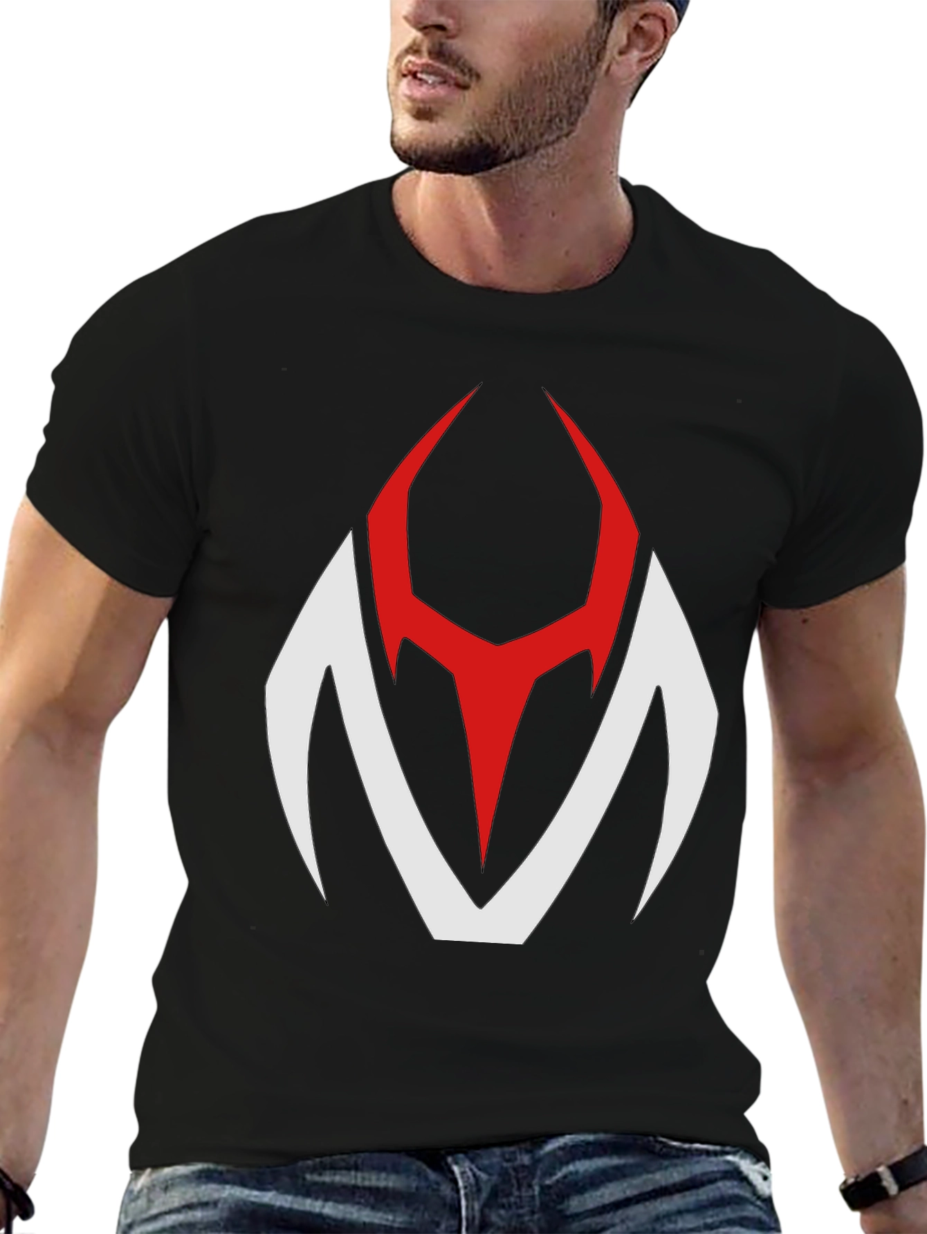 Modern Graphic T-Shirt - Red & White Logo
