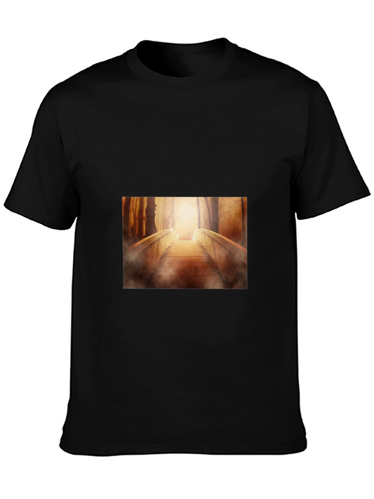 Bridge to Light Graphic Tee - Soft Black Cotton Blend