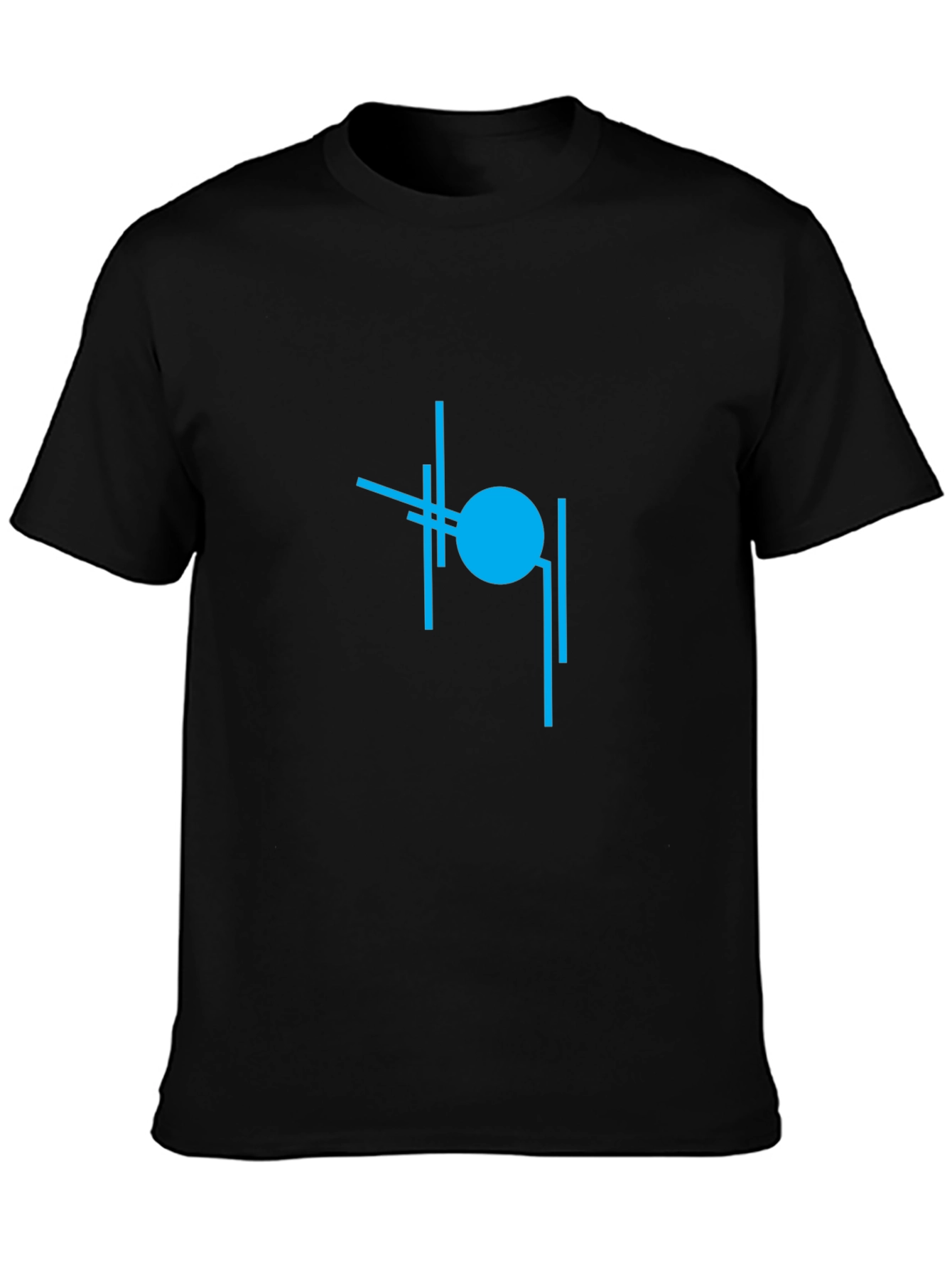 Abstract Graphic Black T-Shirt - Modern Design
