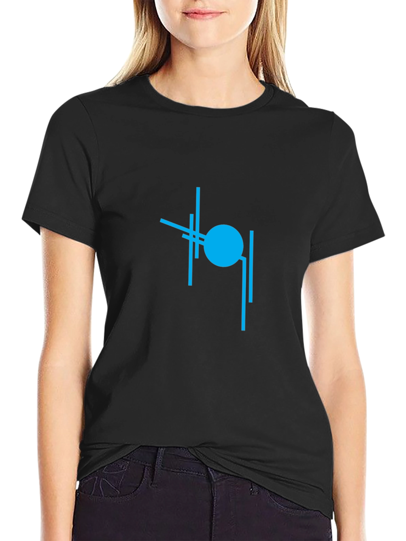 Abstract Graphic Black T-Shirt - Modern Design