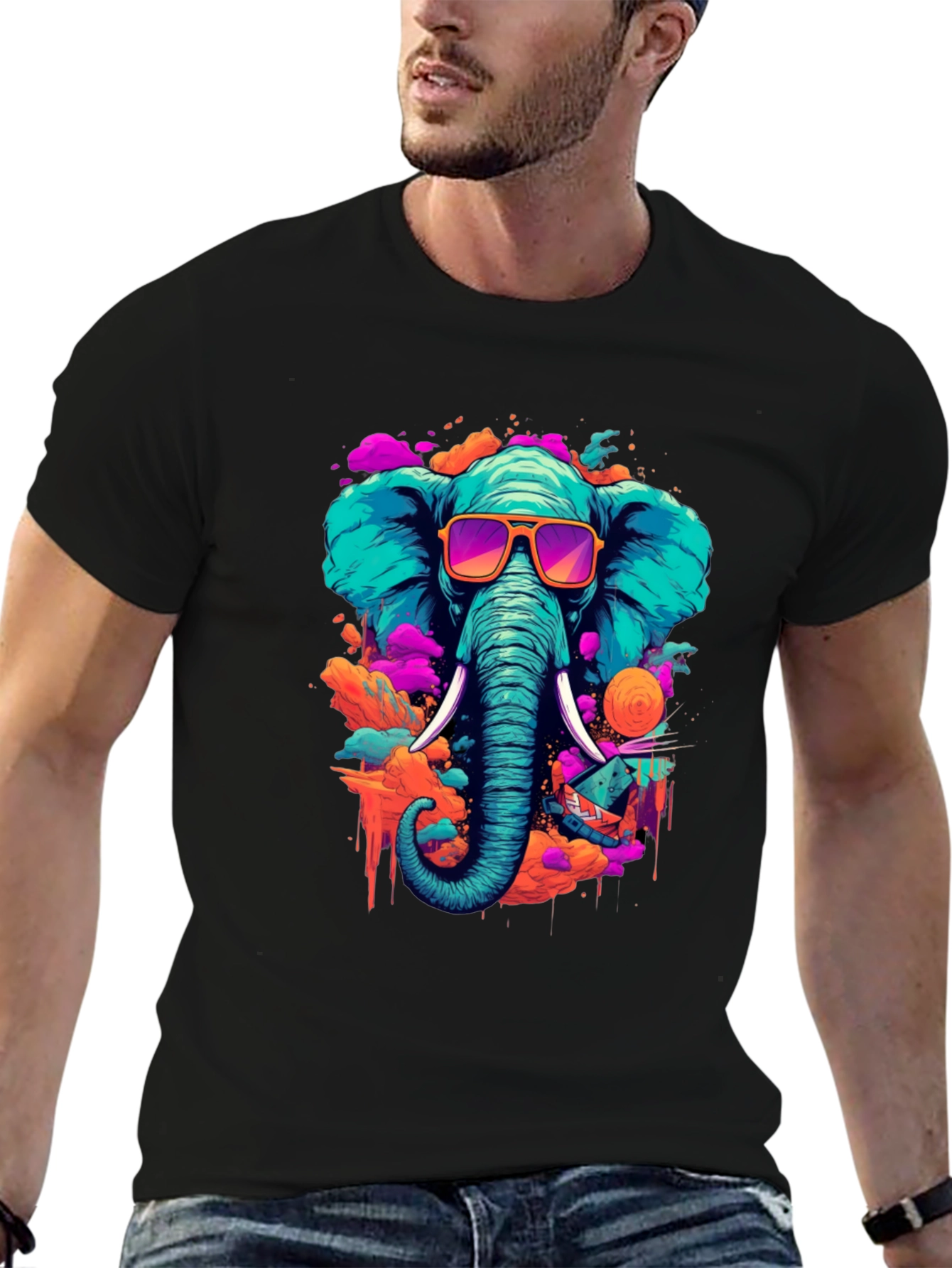 Cool Elephant Graphic Tee - Stylish Unisex T-Shirt