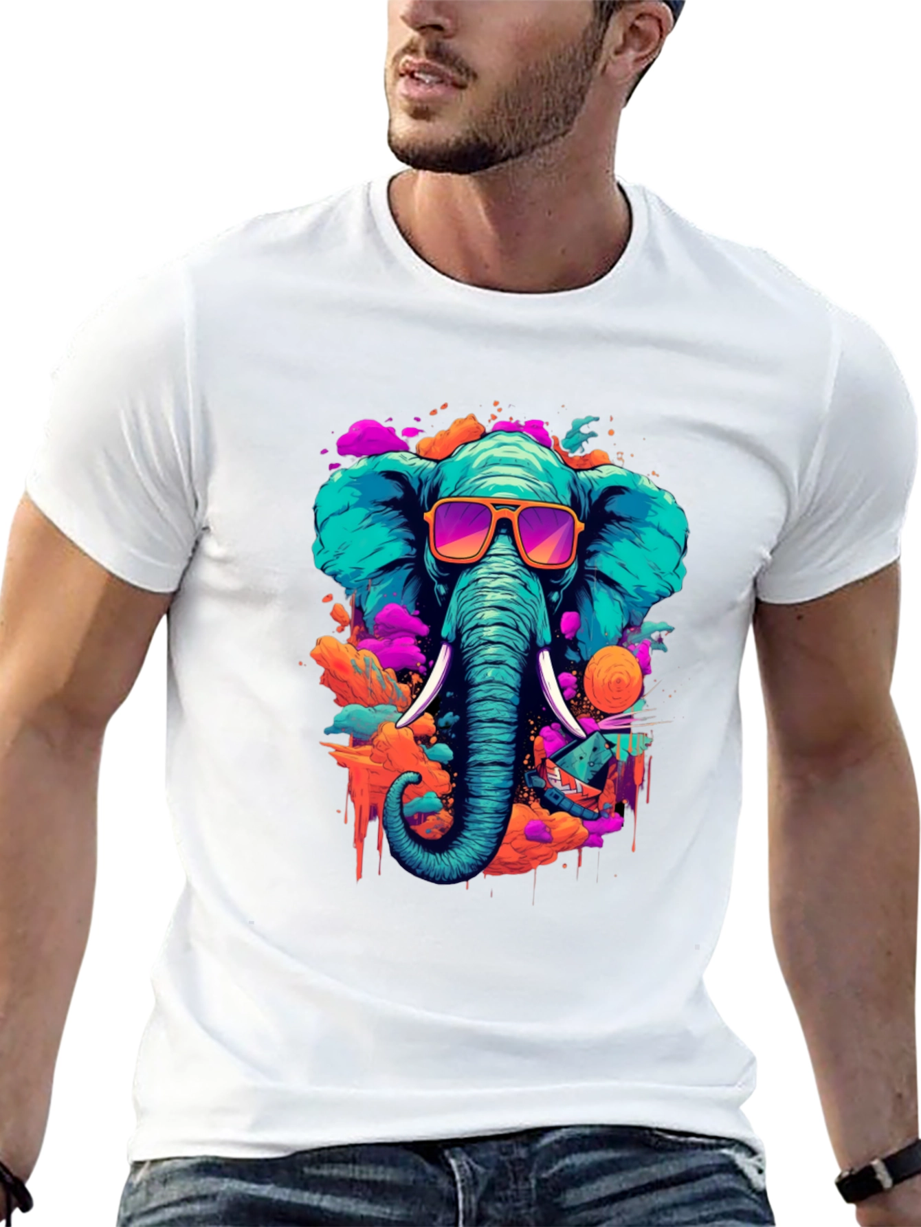 Cool Elephant Graphic Tee - Stylish Unisex T-Shirt