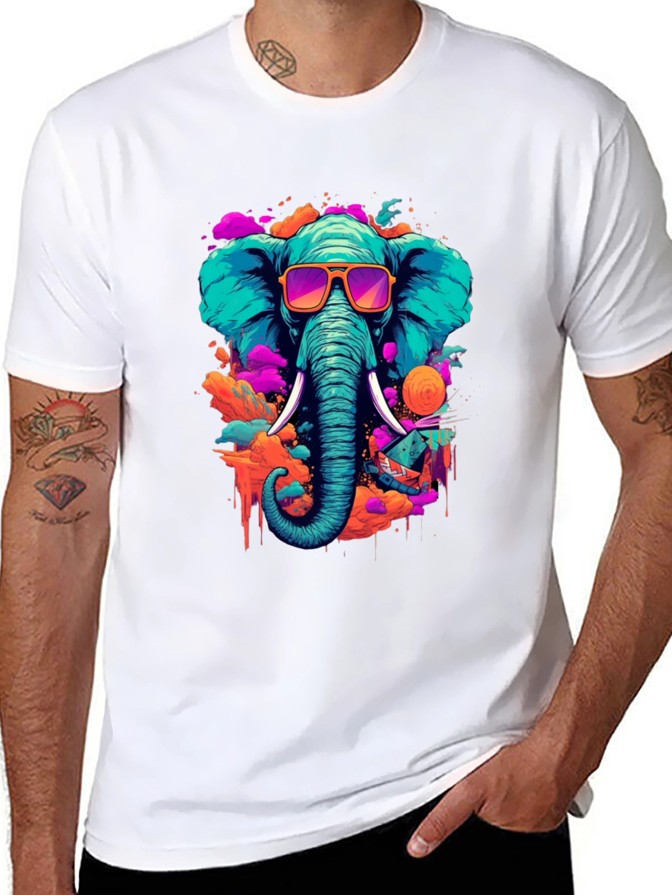 Cool Elephant Graphic Tee - Stylish Unisex T-Shirt