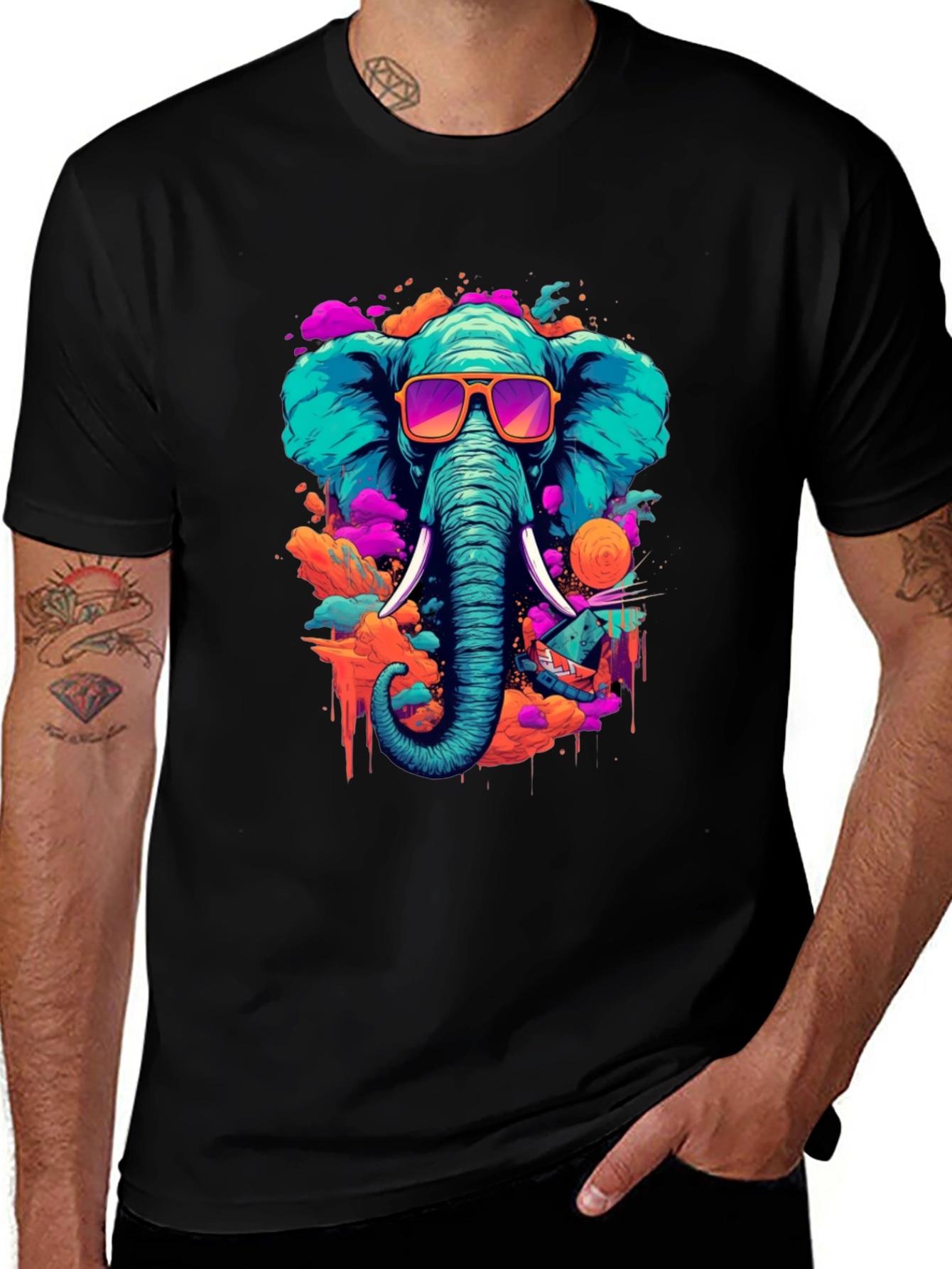 Cool Elephant Graphic Tee - Stylish Unisex T-Shirt
