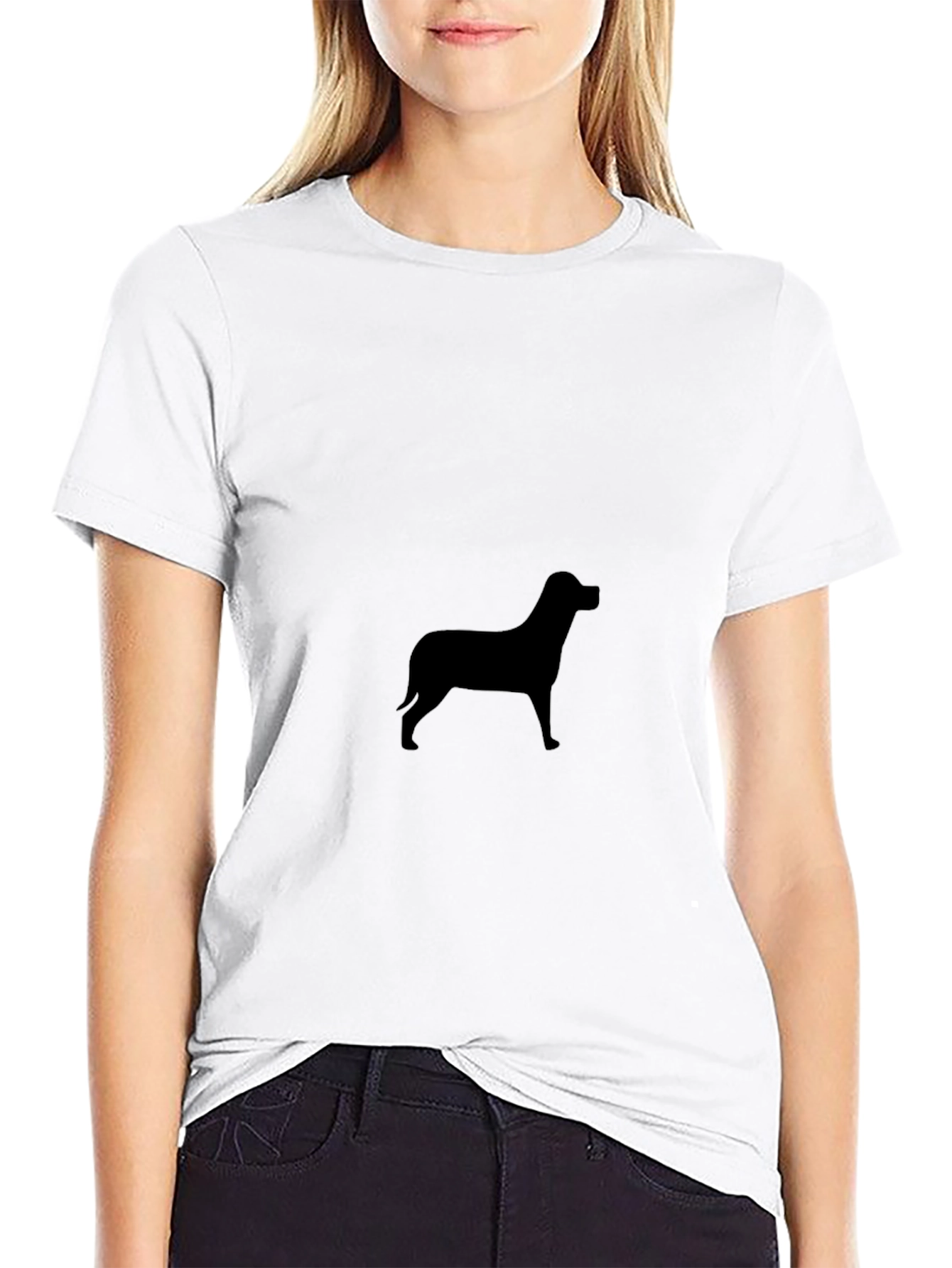 Dog Silhouette Black T-Shirt