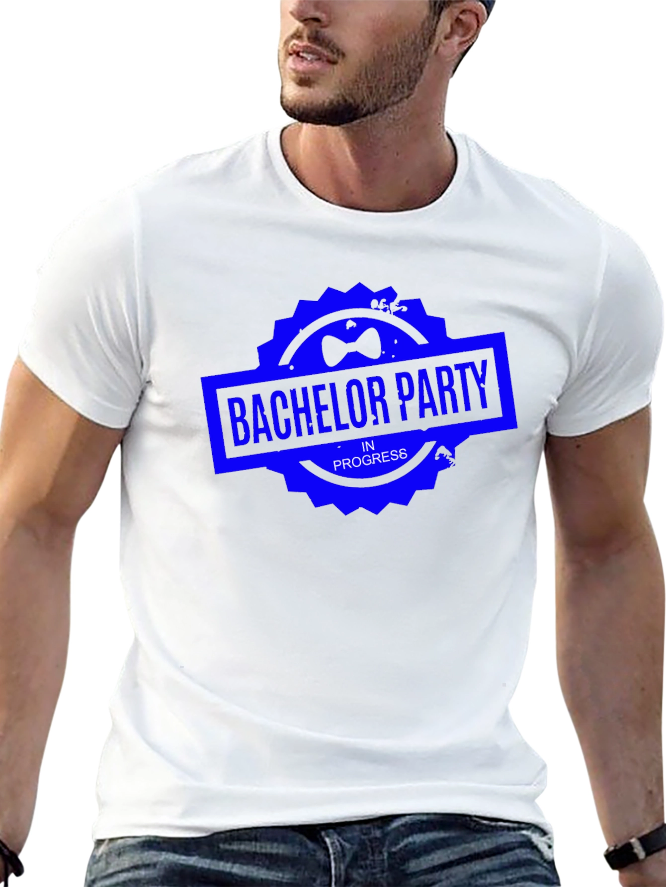 Bachelor Party in Progress Crew T-Shirt
