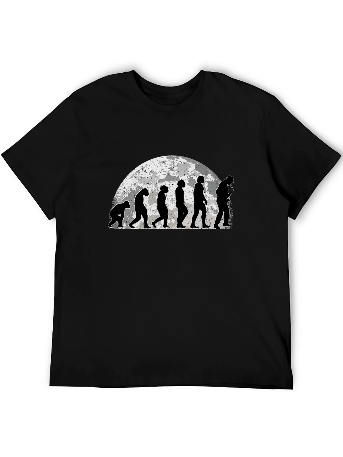 Evolution of Man Black Graphic Tee