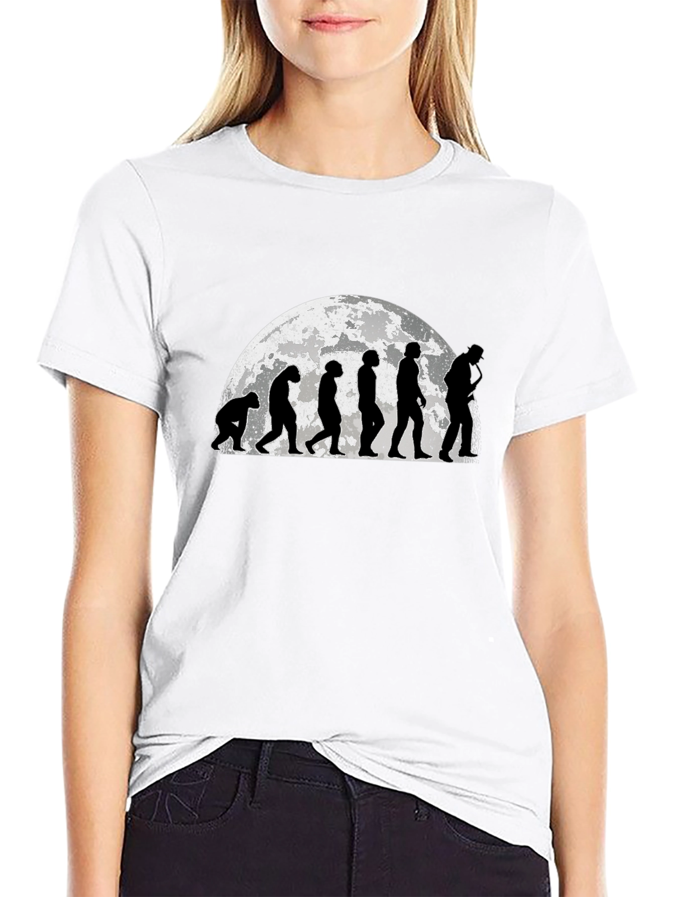 Evolution of Man Black Graphic Tee