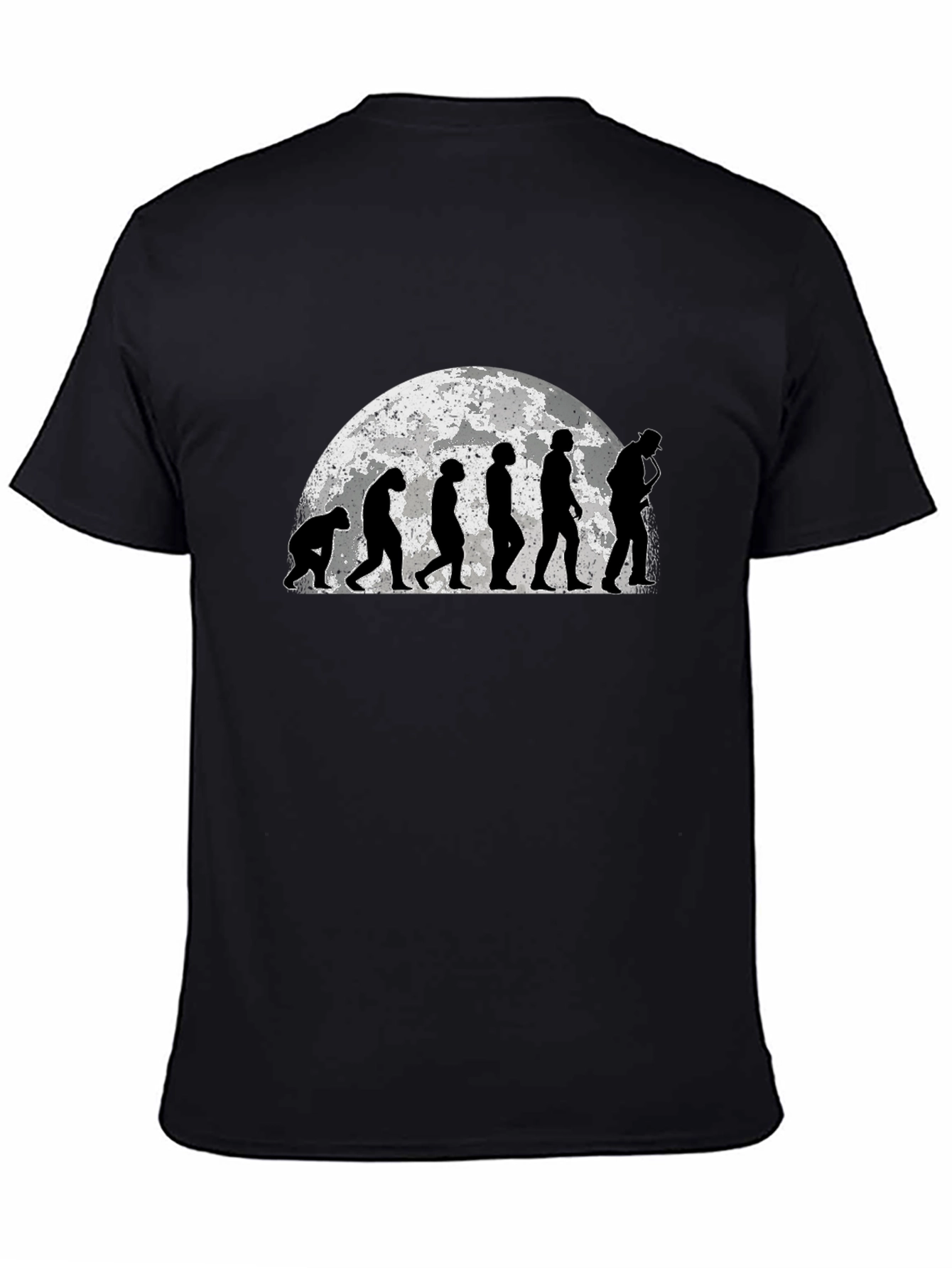 Evolution of Man Black Graphic Tee