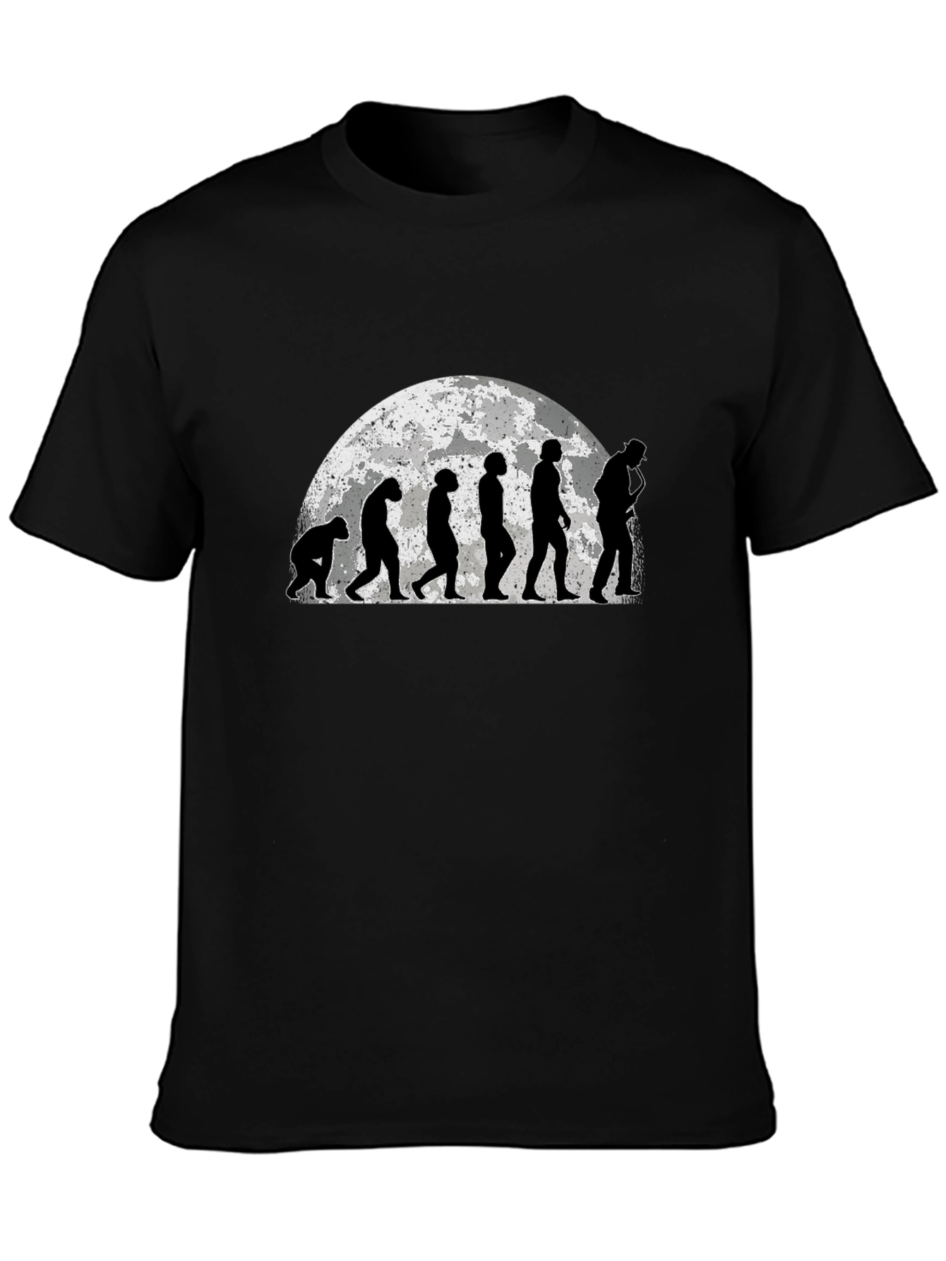 Evolution of Man Black Graphic Tee