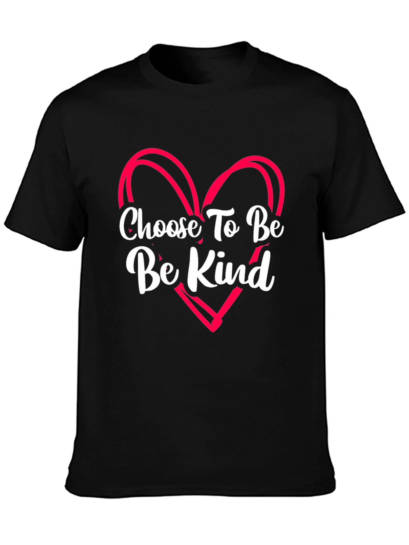 Choose To Be Kind Black T-Shirt with Heart