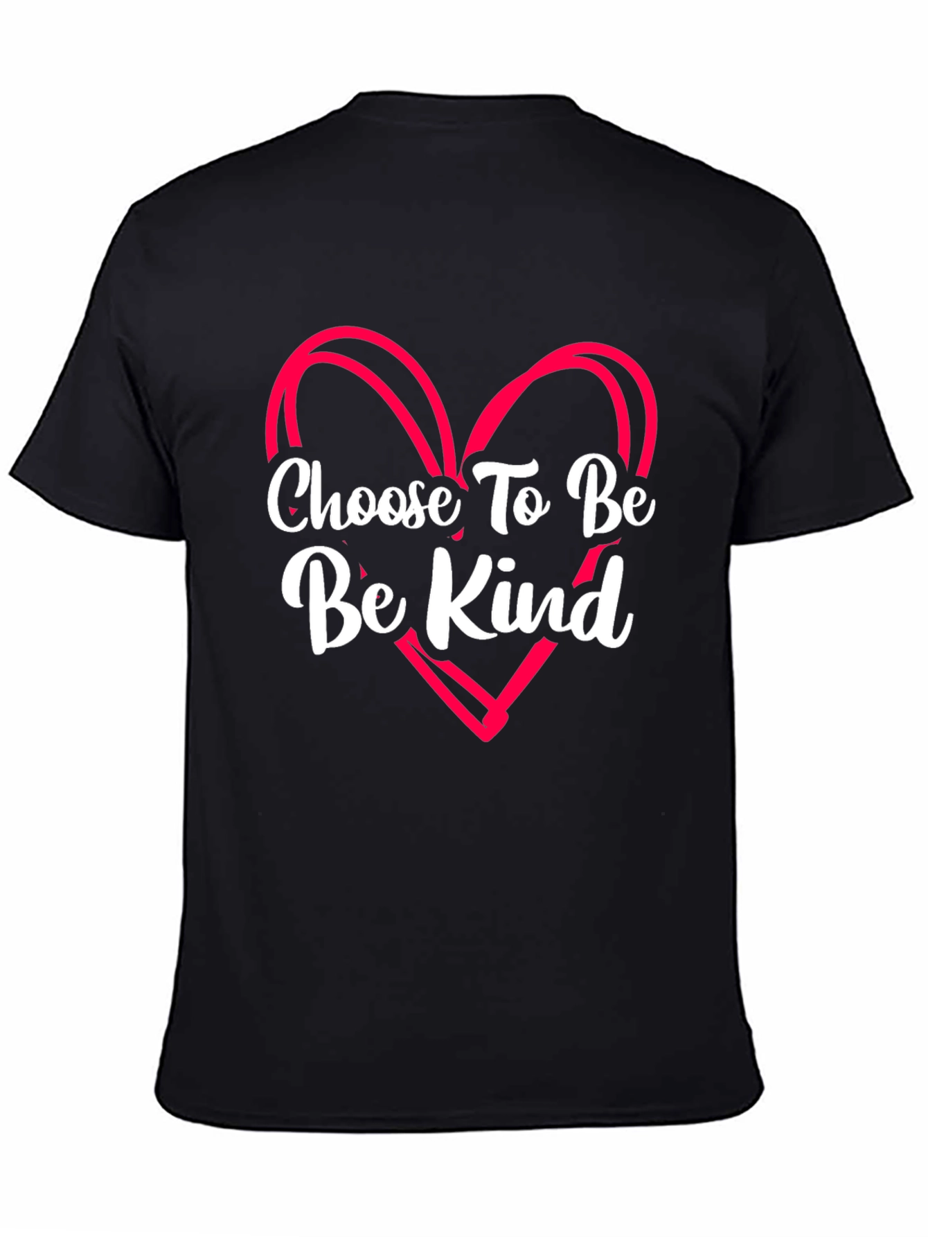 Choose To Be Kind Black T-Shirt with Heart