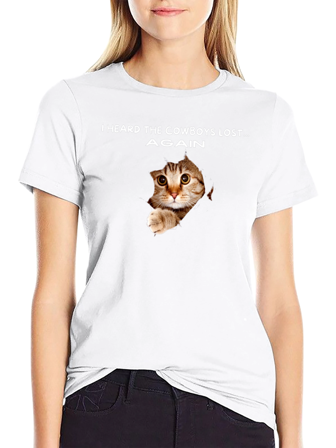 Cowboys Lost Again Cat T-Shirt