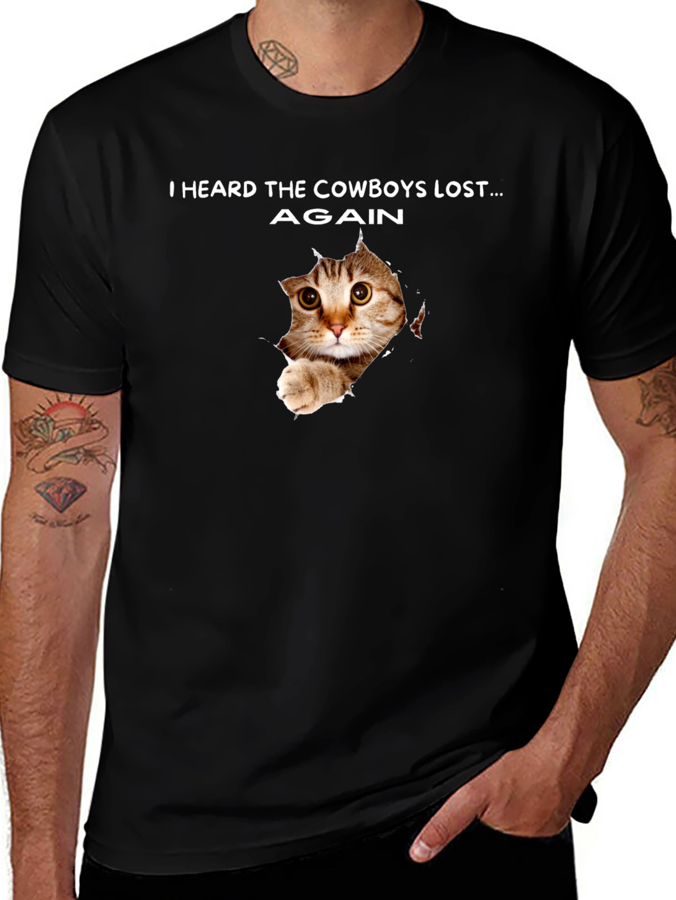 Cowboys Lost Again Cat T-Shirt