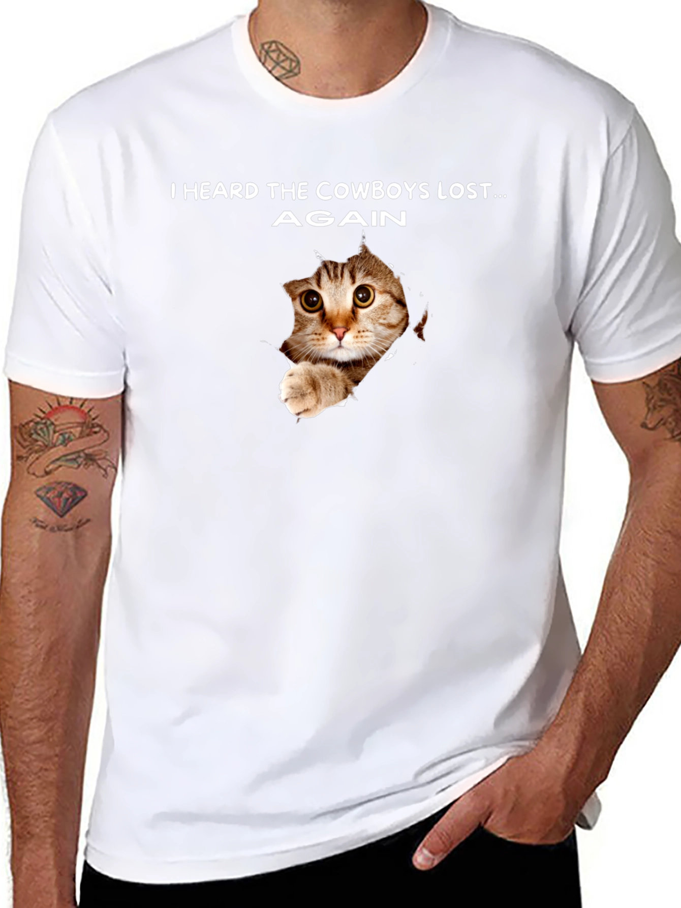 Cowboys Lost Again Cat T-Shirt