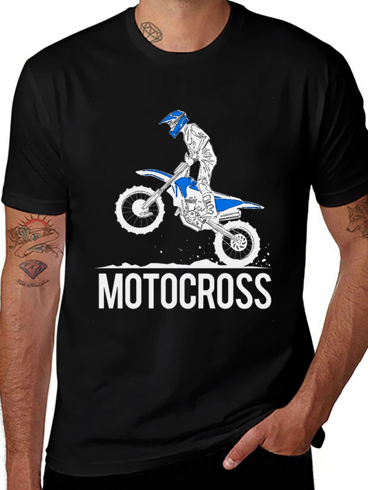 Motocross Rider Graphic T-Shirt - Black