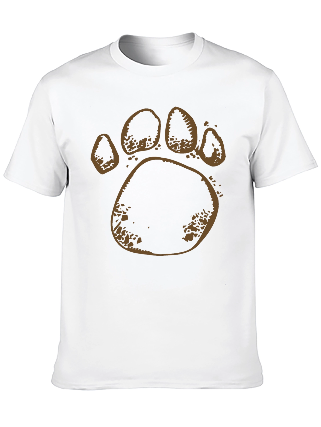 Bear Paw Print Black T-Shirt