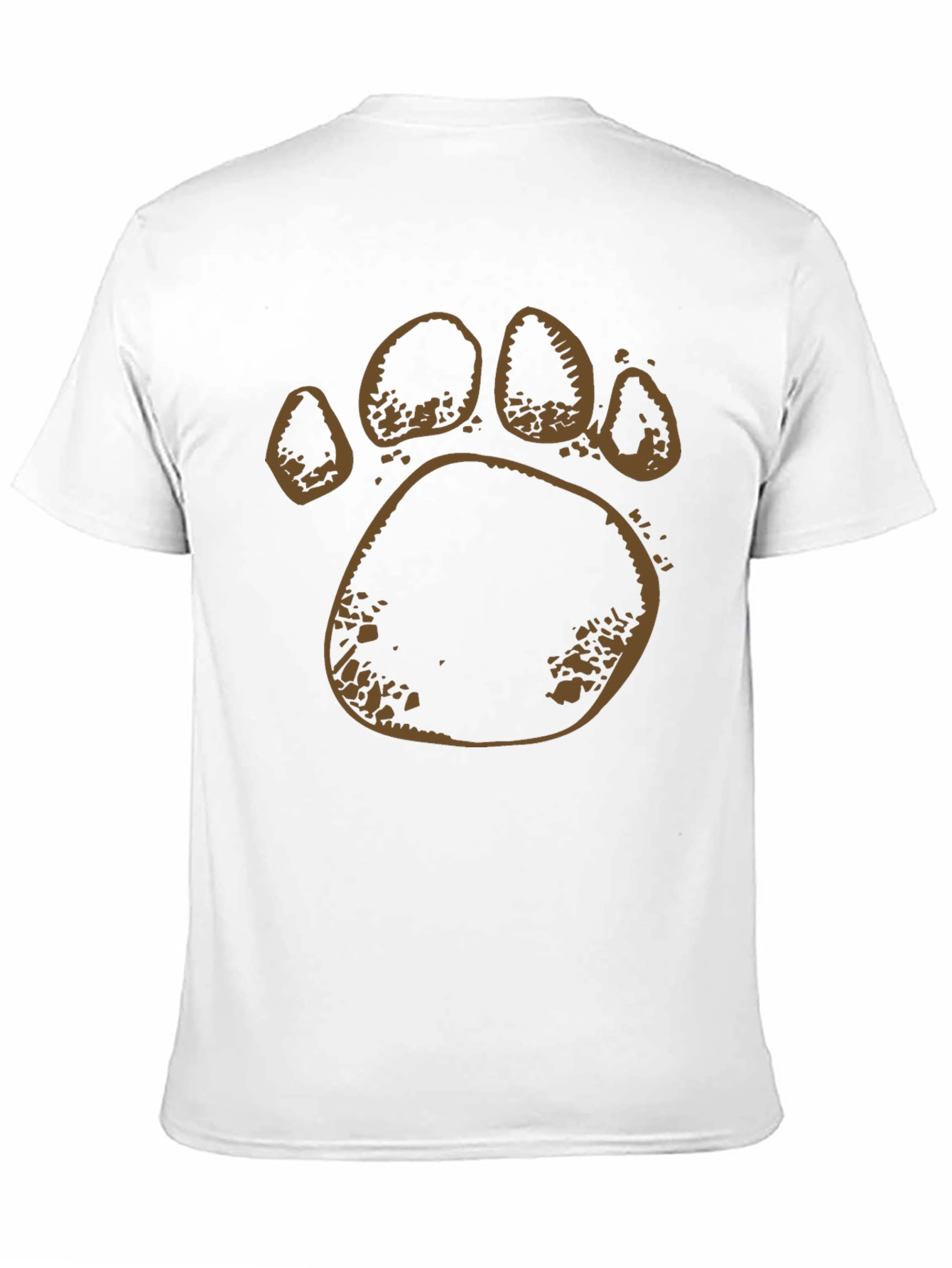 Bear Paw Print Black T-Shirt