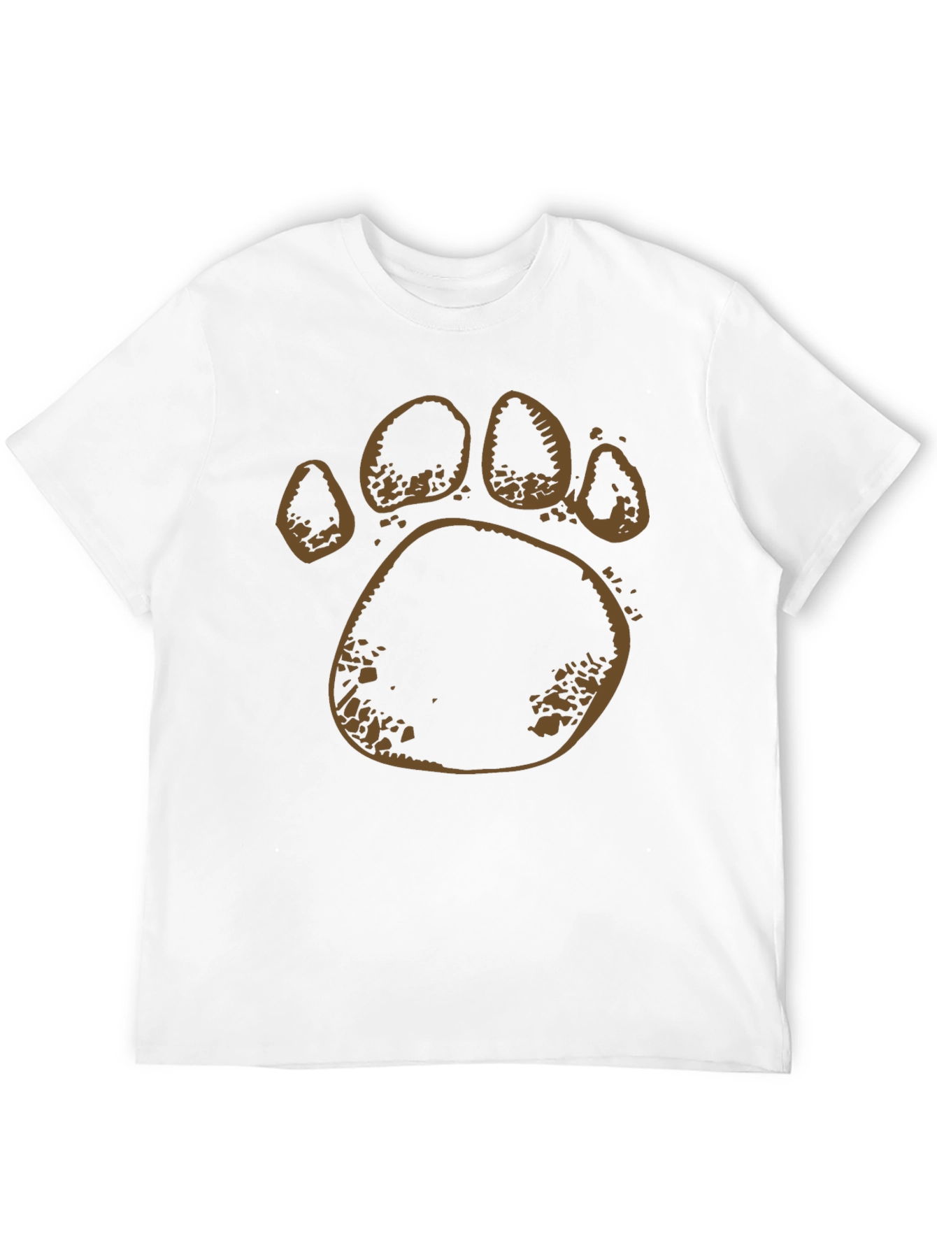 Bear Paw Print Black T-Shirt