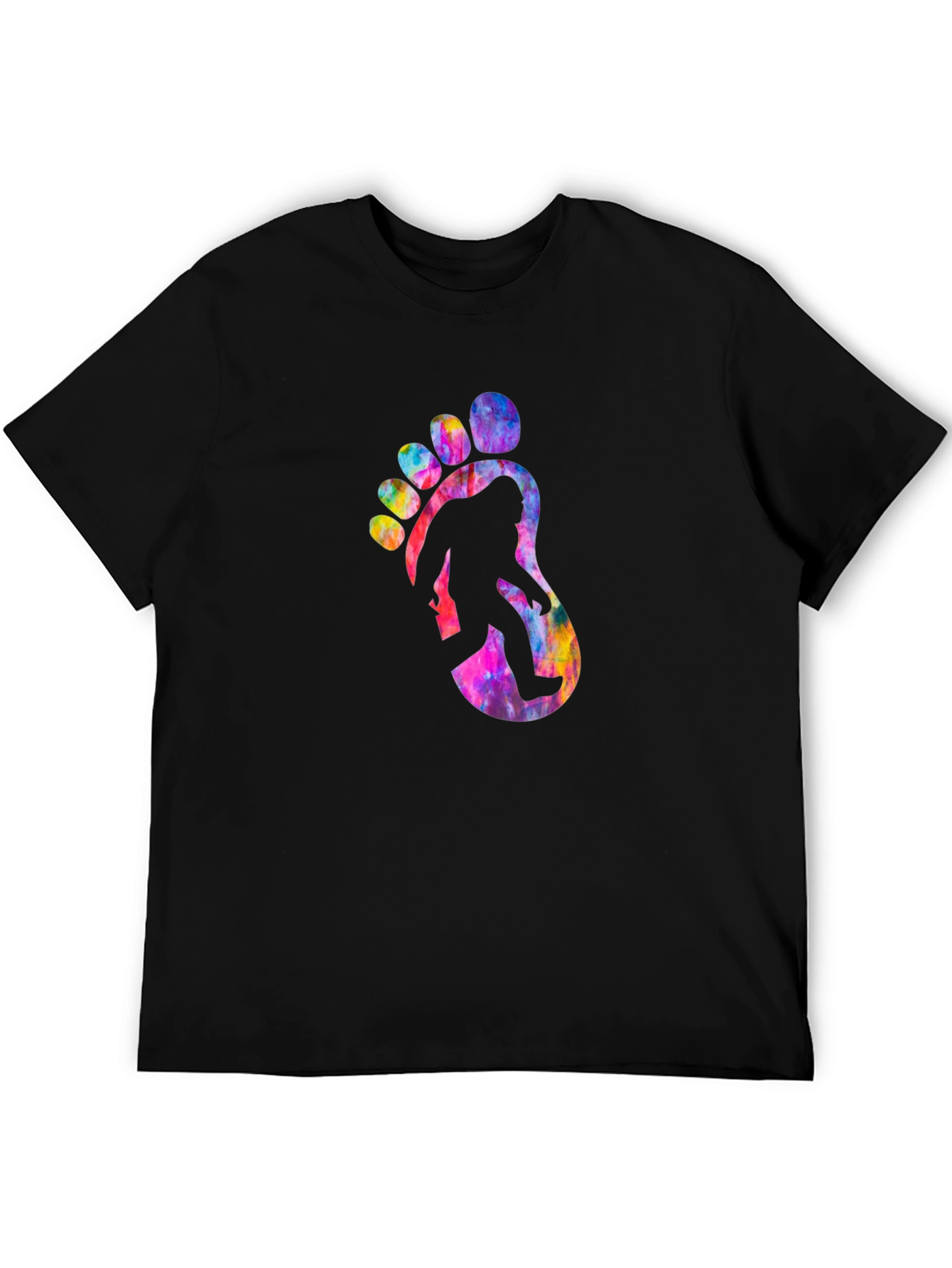 Bigfoot Tie Dye Footprint Graphic Tee