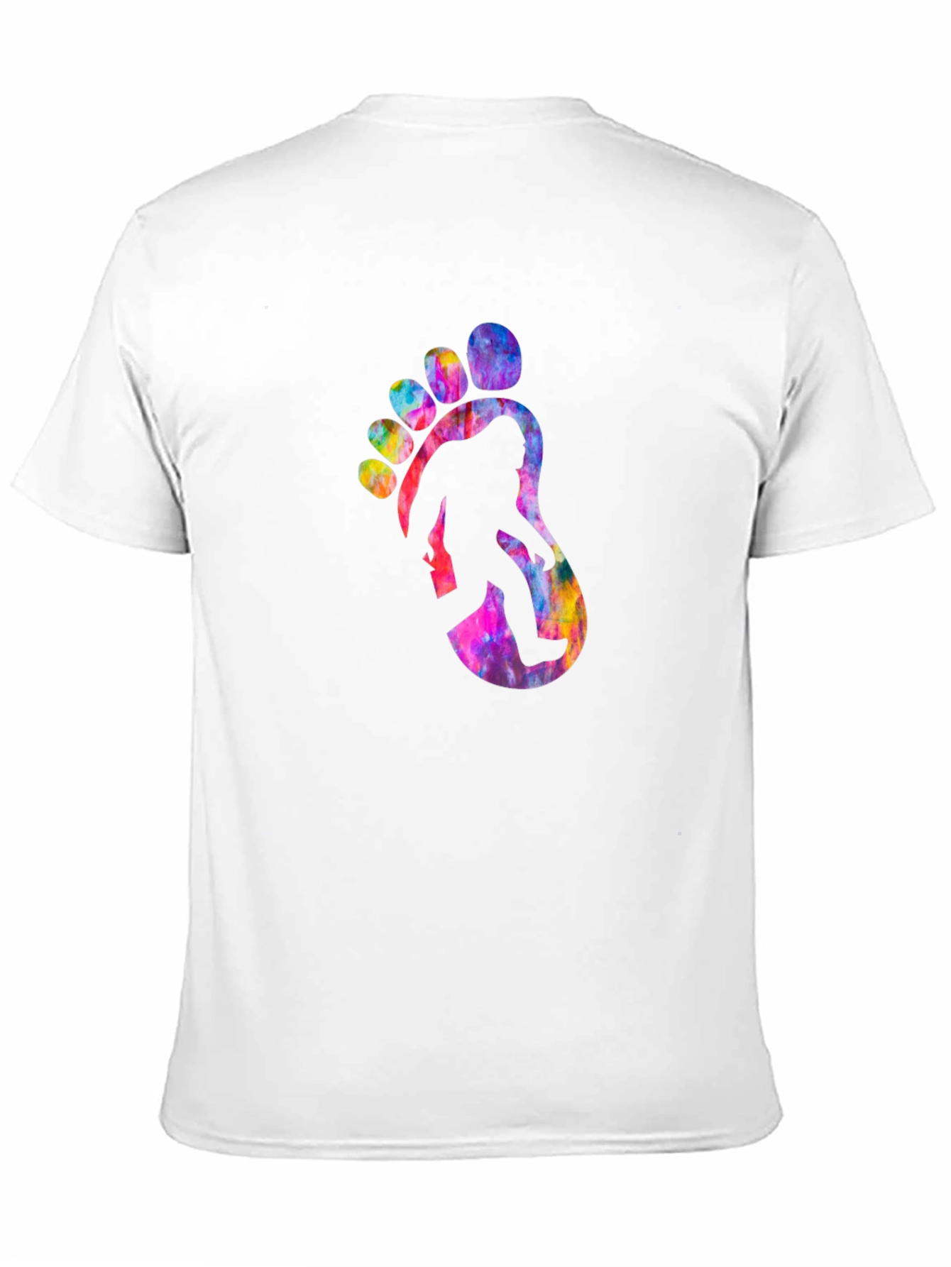 Bigfoot Tie Dye Footprint Graphic Tee