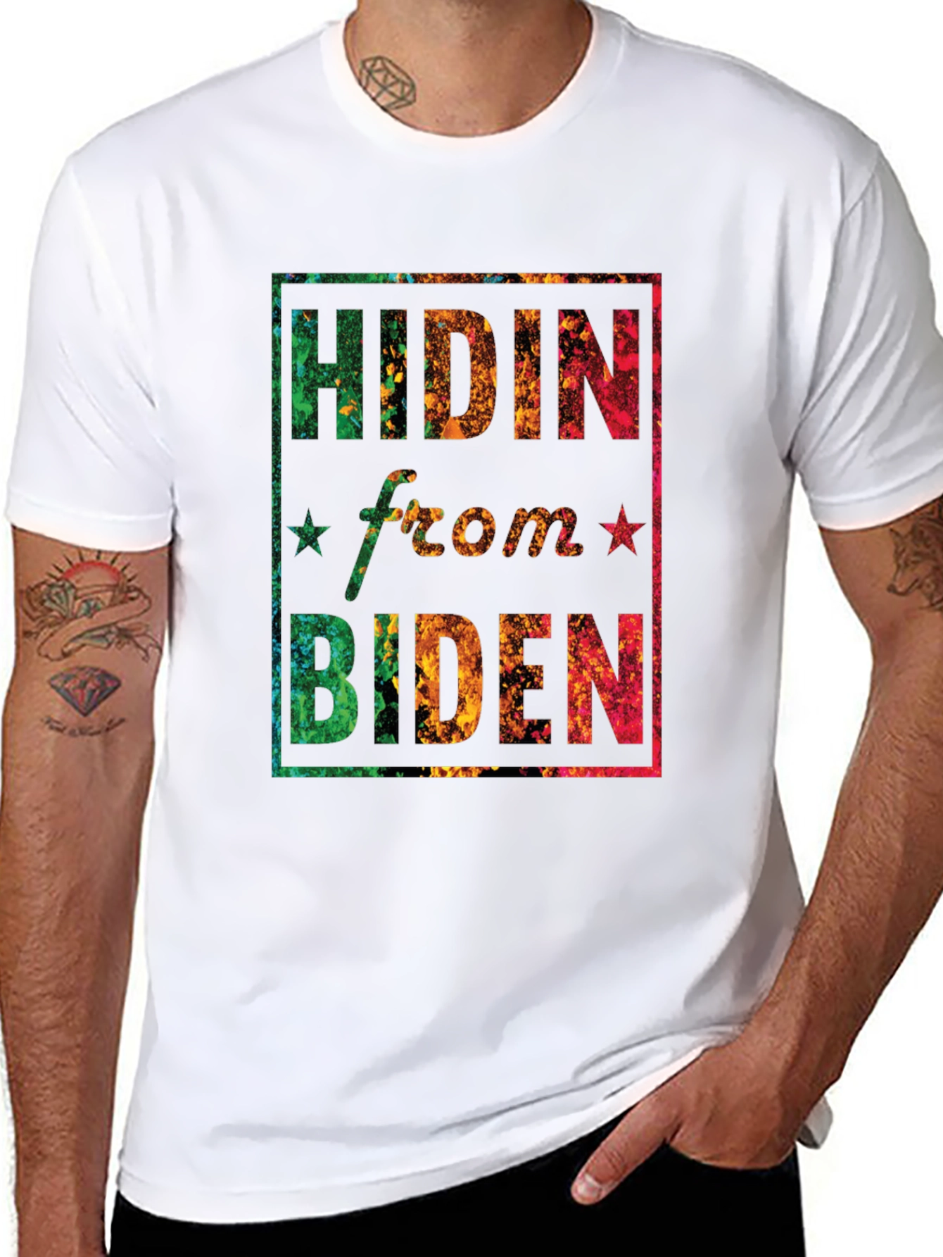 Hidin from Biden Graphic T-Shirt