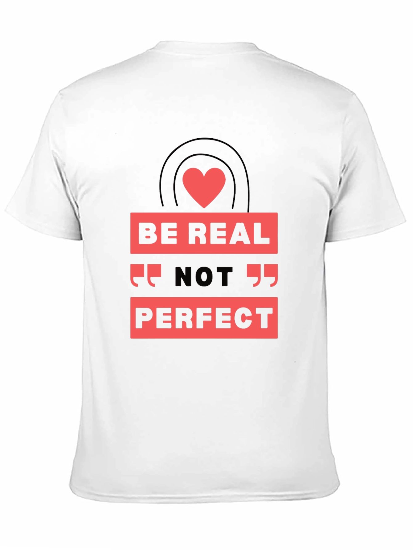 Be Real Not Perfect Graphic Tee - Black