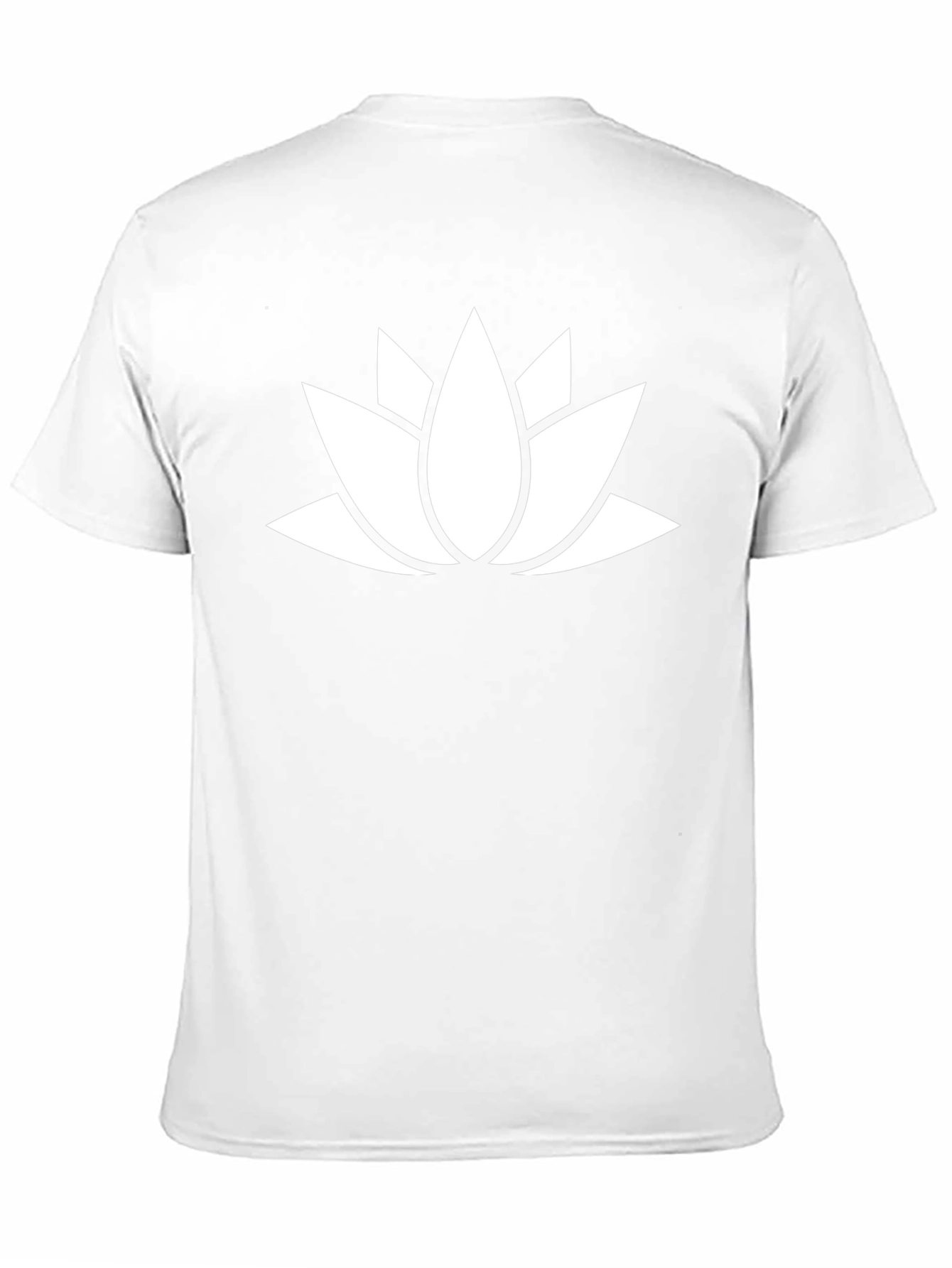 Lotus Flower Graphic Tee - Black Cotton Blend